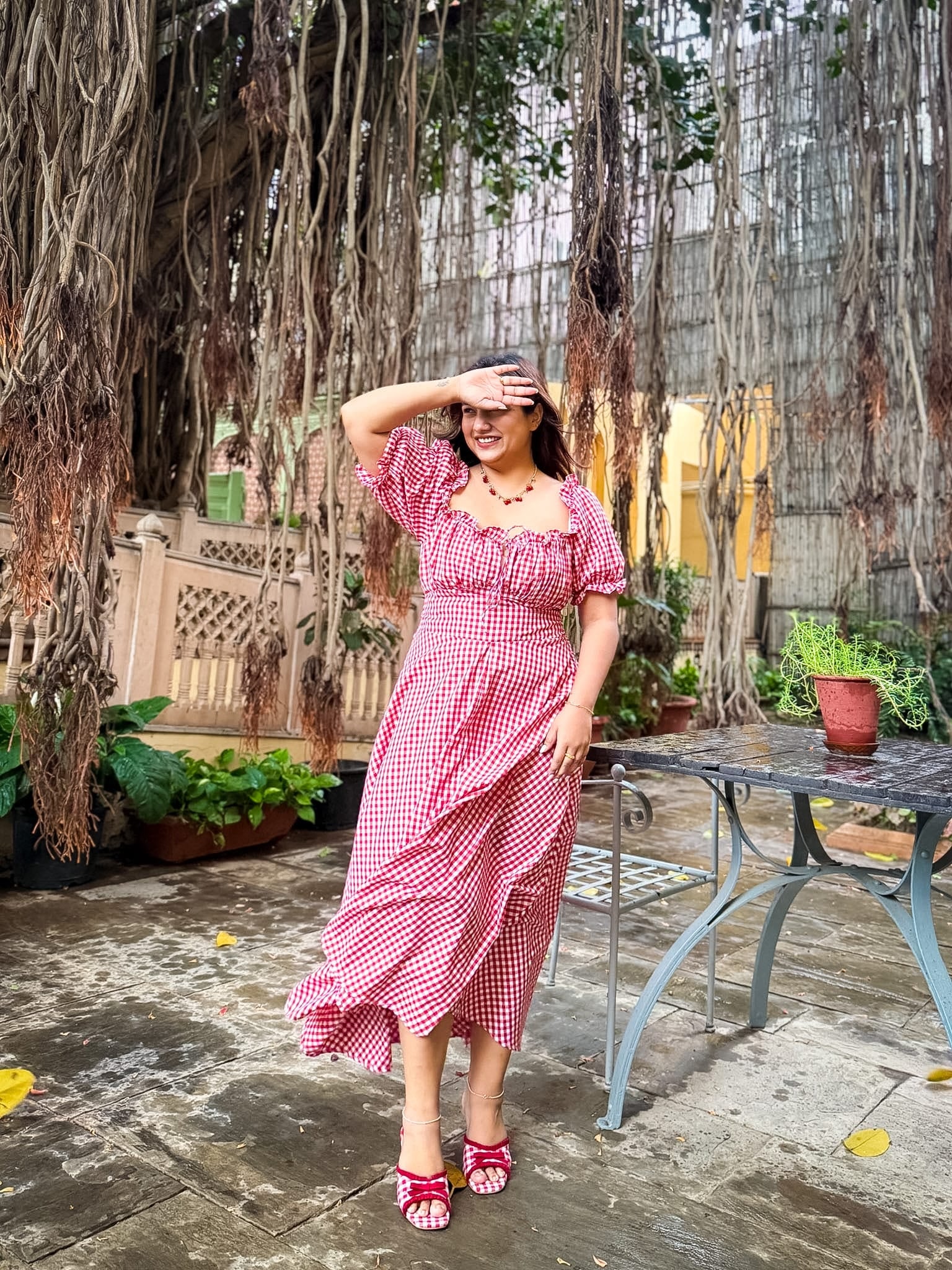 Red Gingham Renee Dress