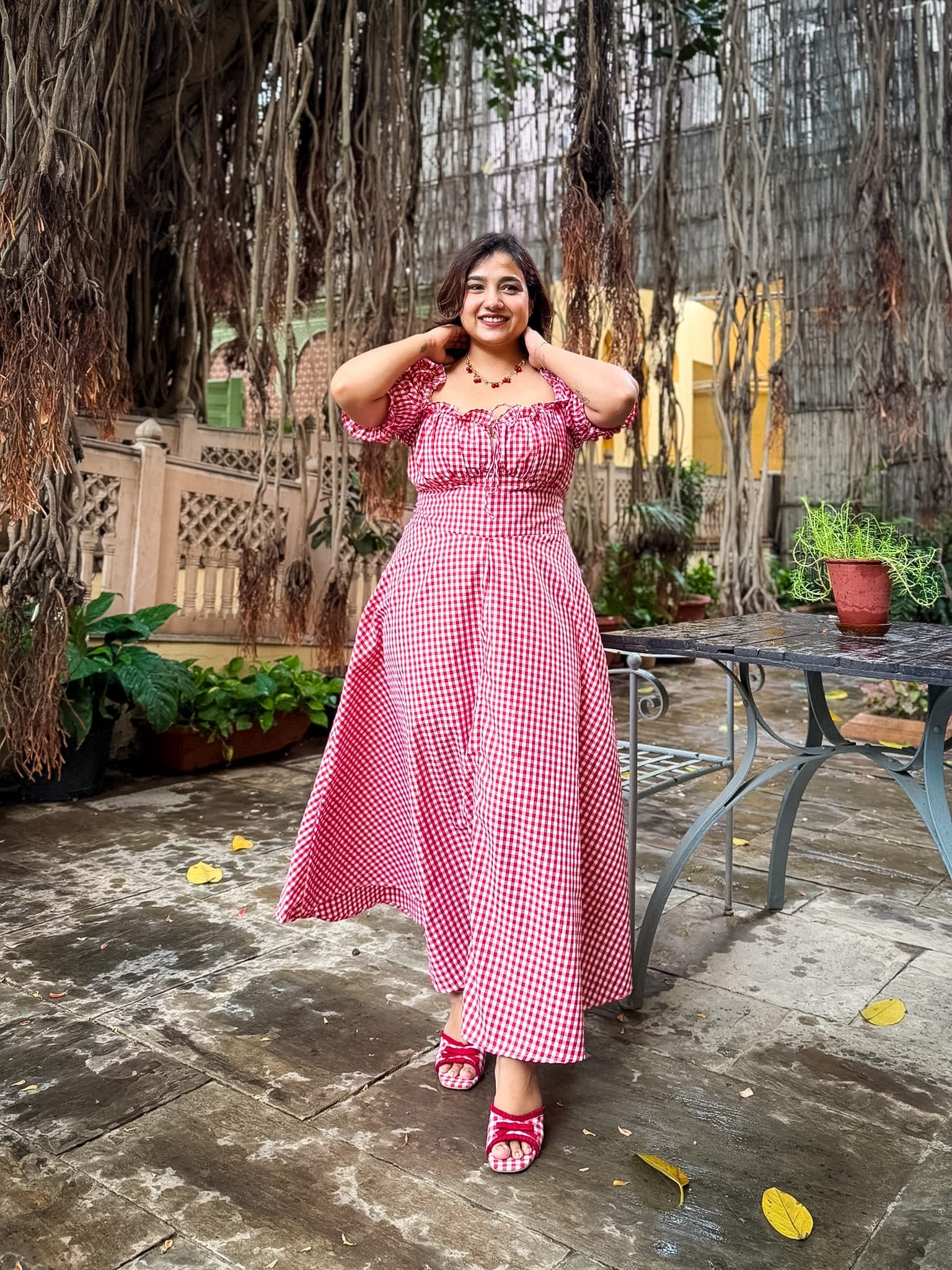 Red Gingham Renee Dress