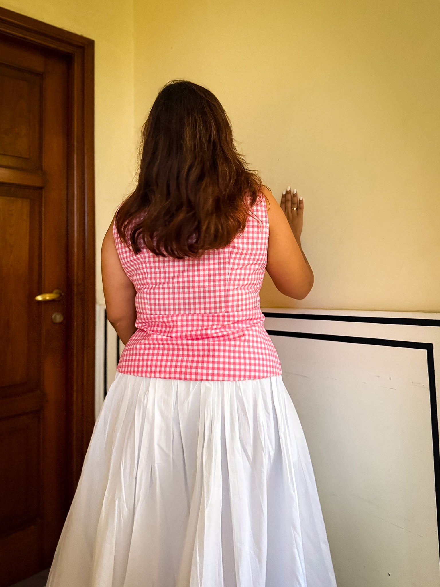 Pink Gingham Athena Top