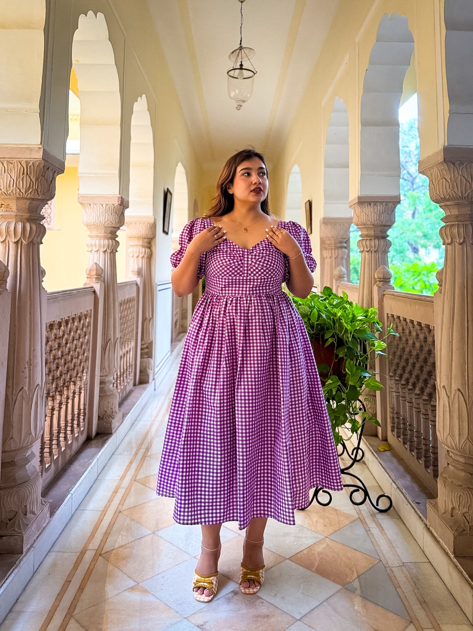 Purple Gingham Lilo Dress