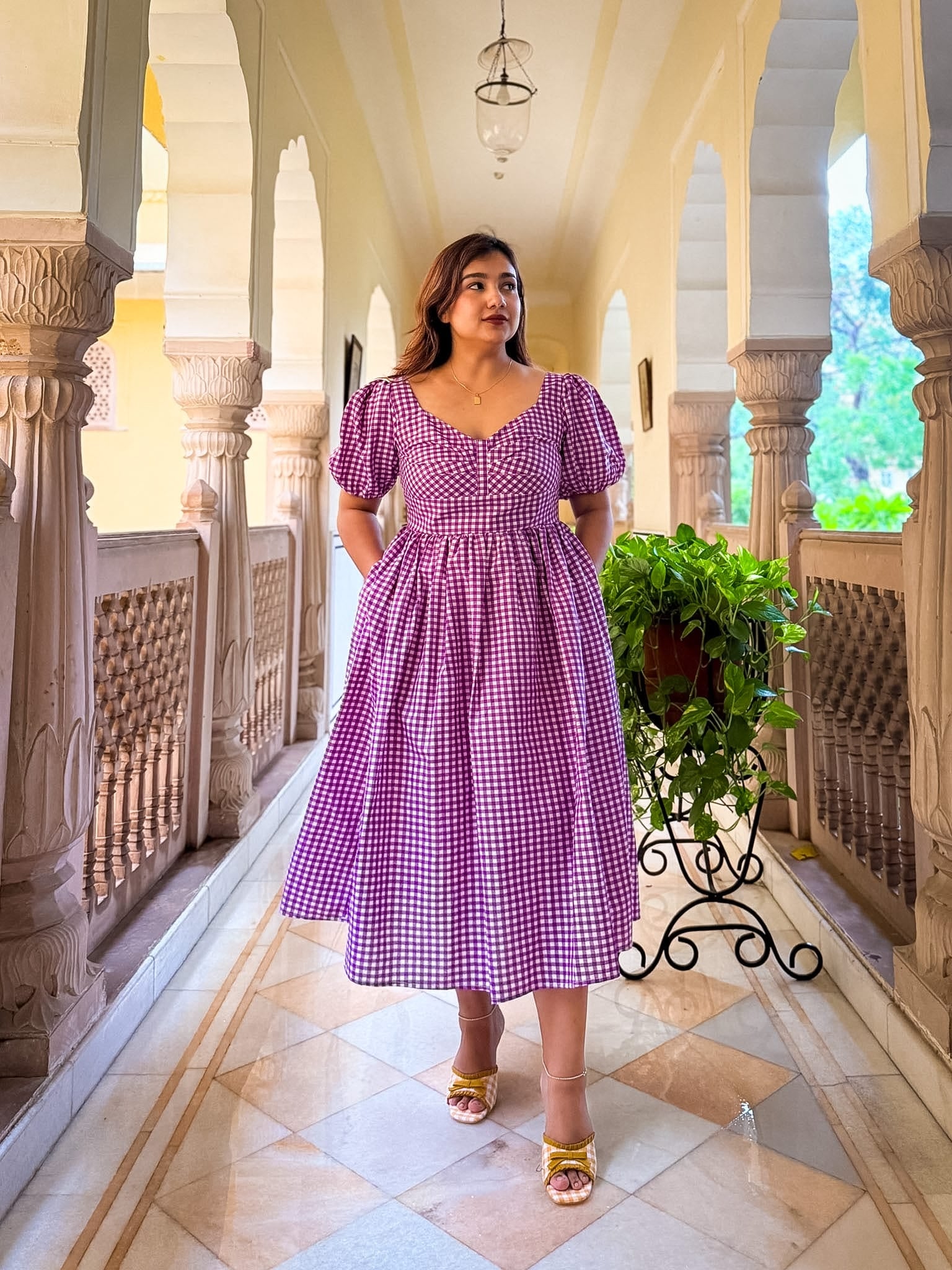 Purple Gingham Lilo Dress