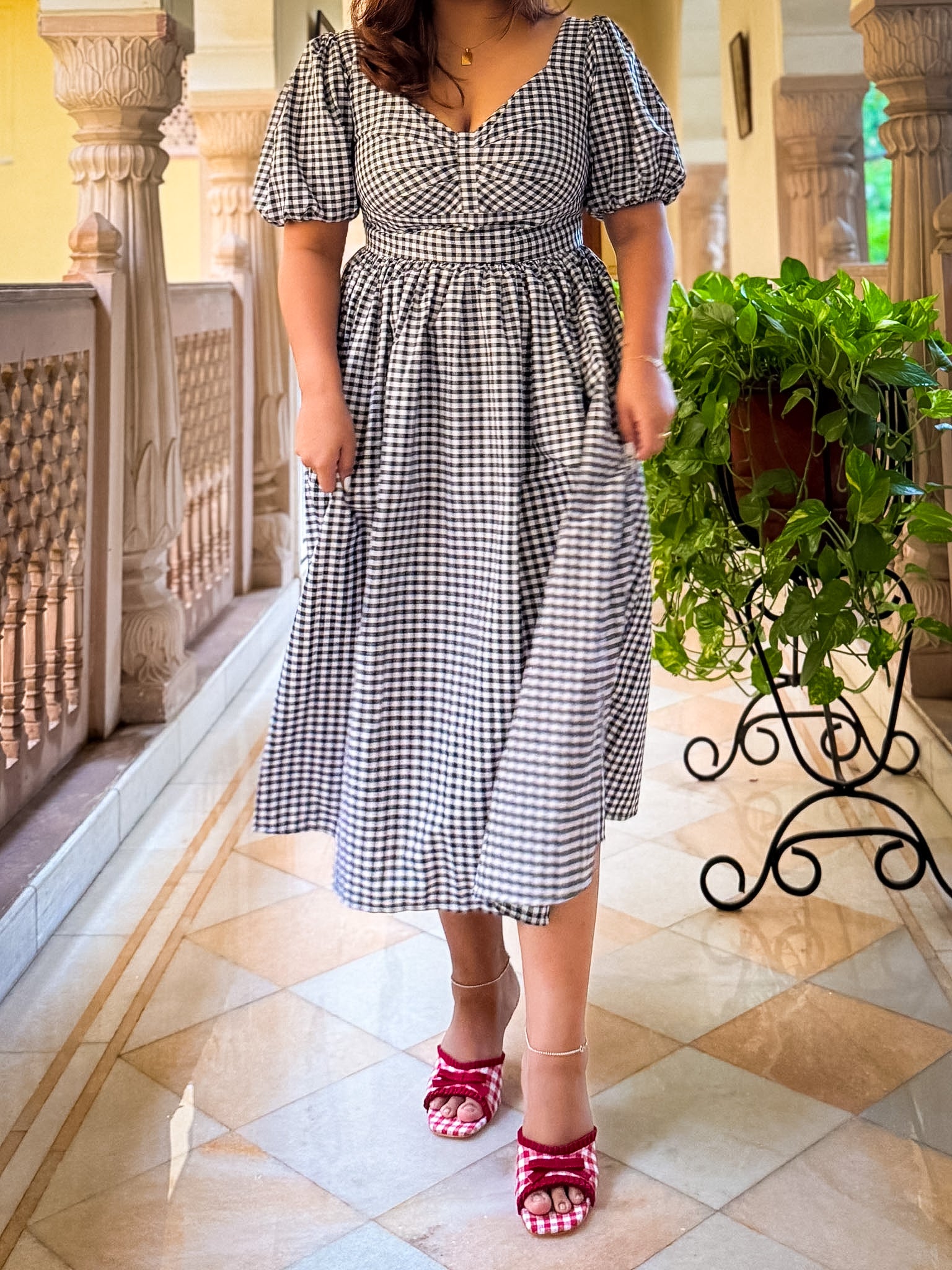 Black Gingham Lilo Dress