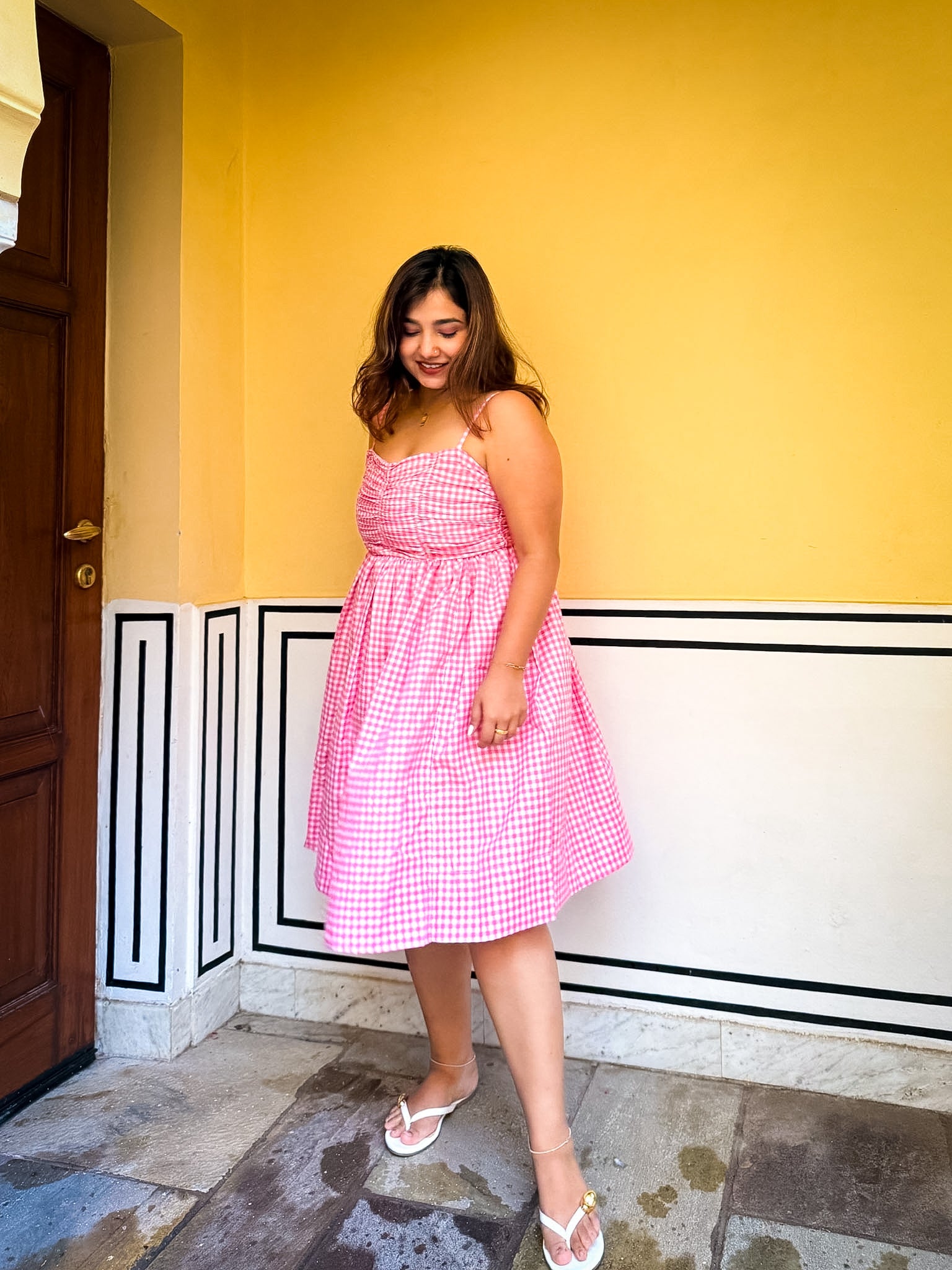 Pink Gingham Celestial Dress