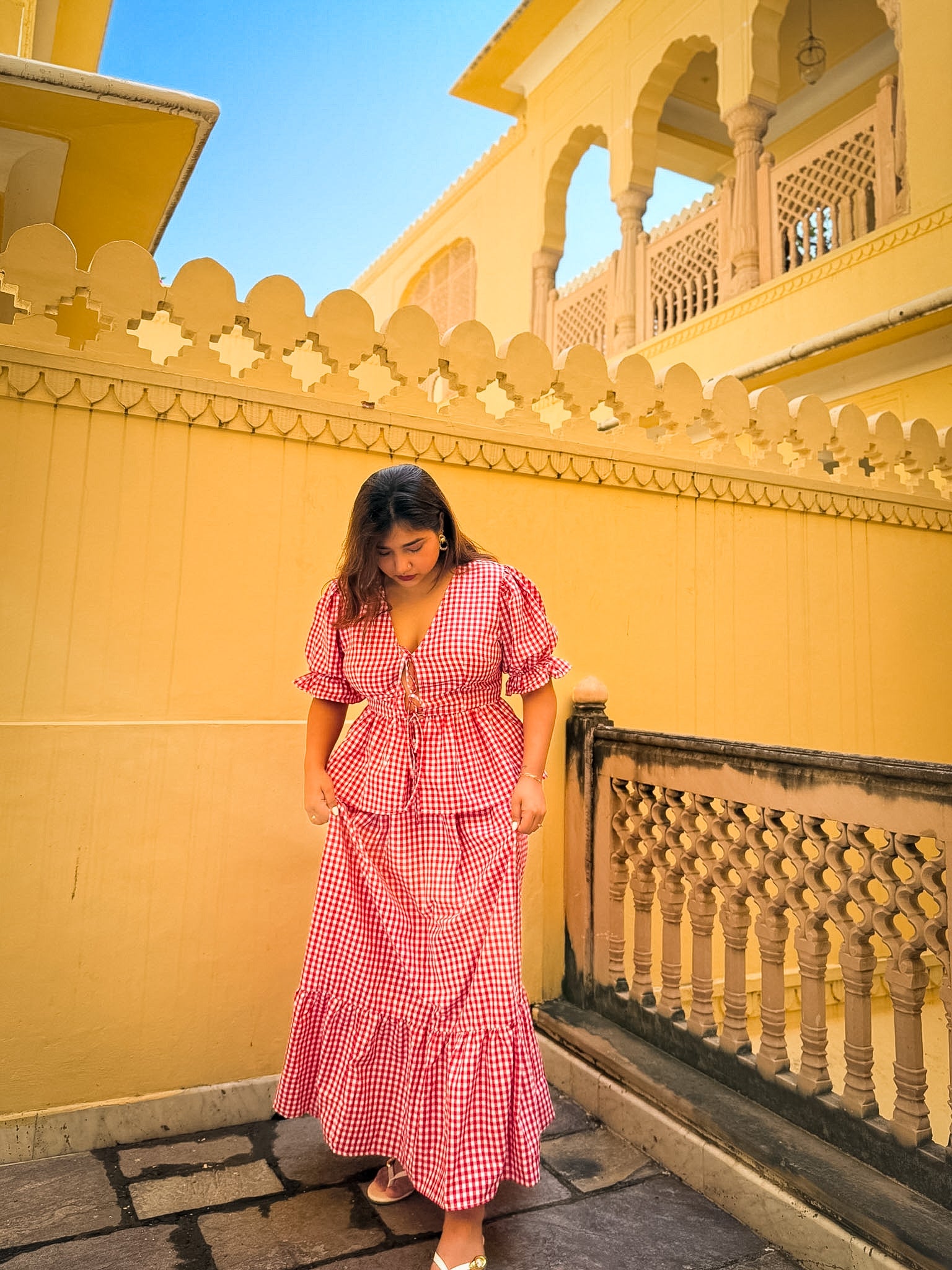 Red Gingham Sunny Set