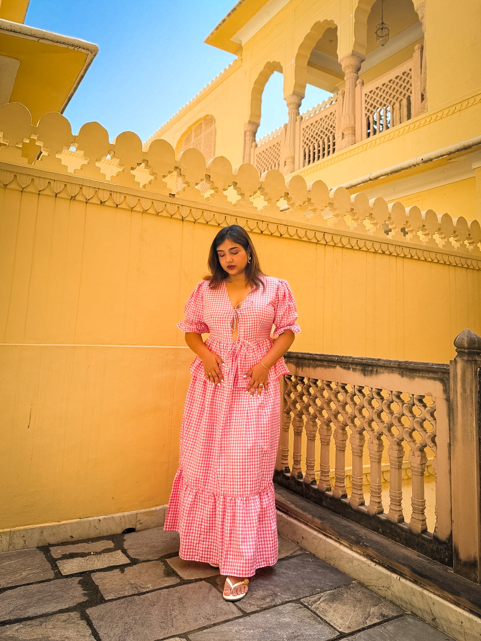 Pink Gingham Sunny Set