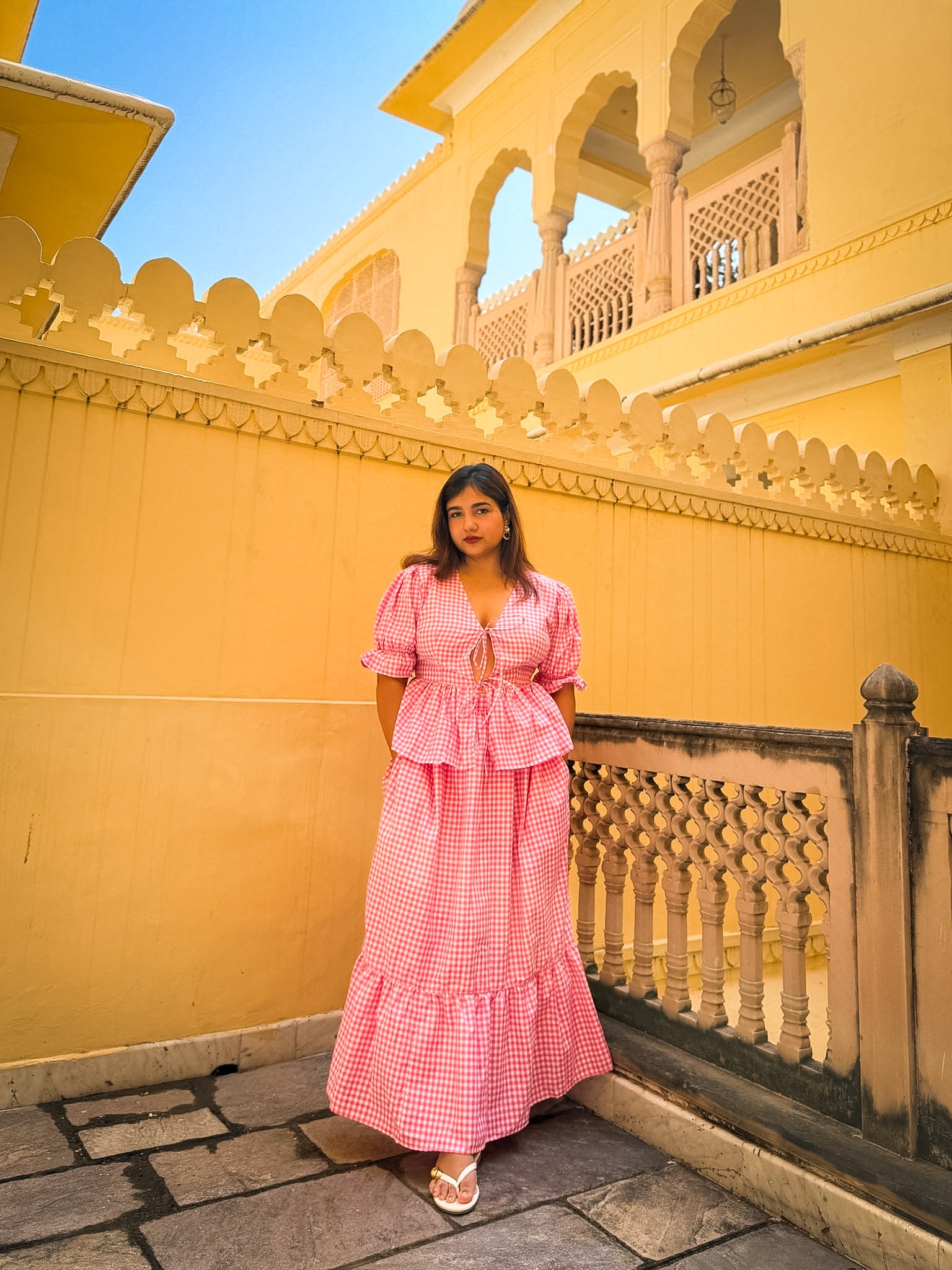 Pink Gingham Sunny Set