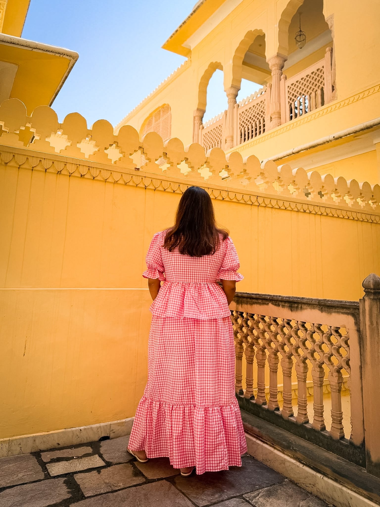 Pink Gingham Sunny Set