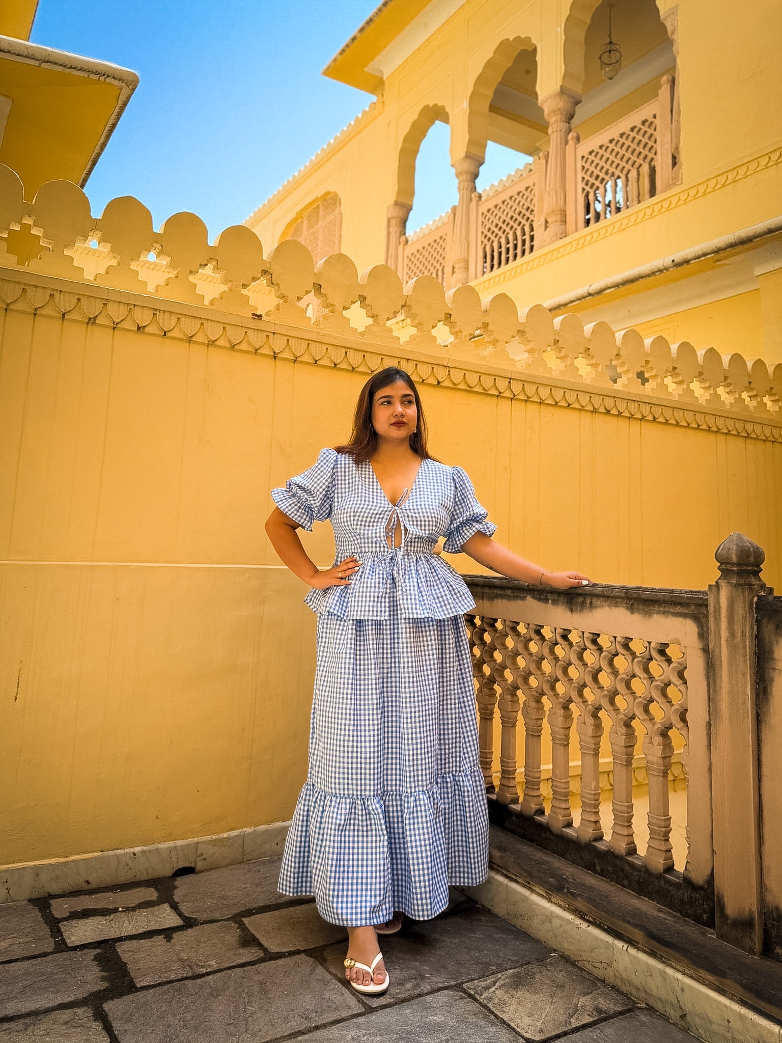 Blue Gingham Sunny Set
