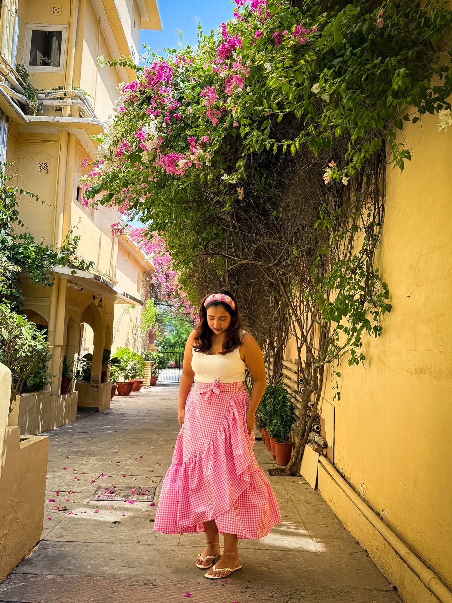 Pink Gingham Ciao Skirt