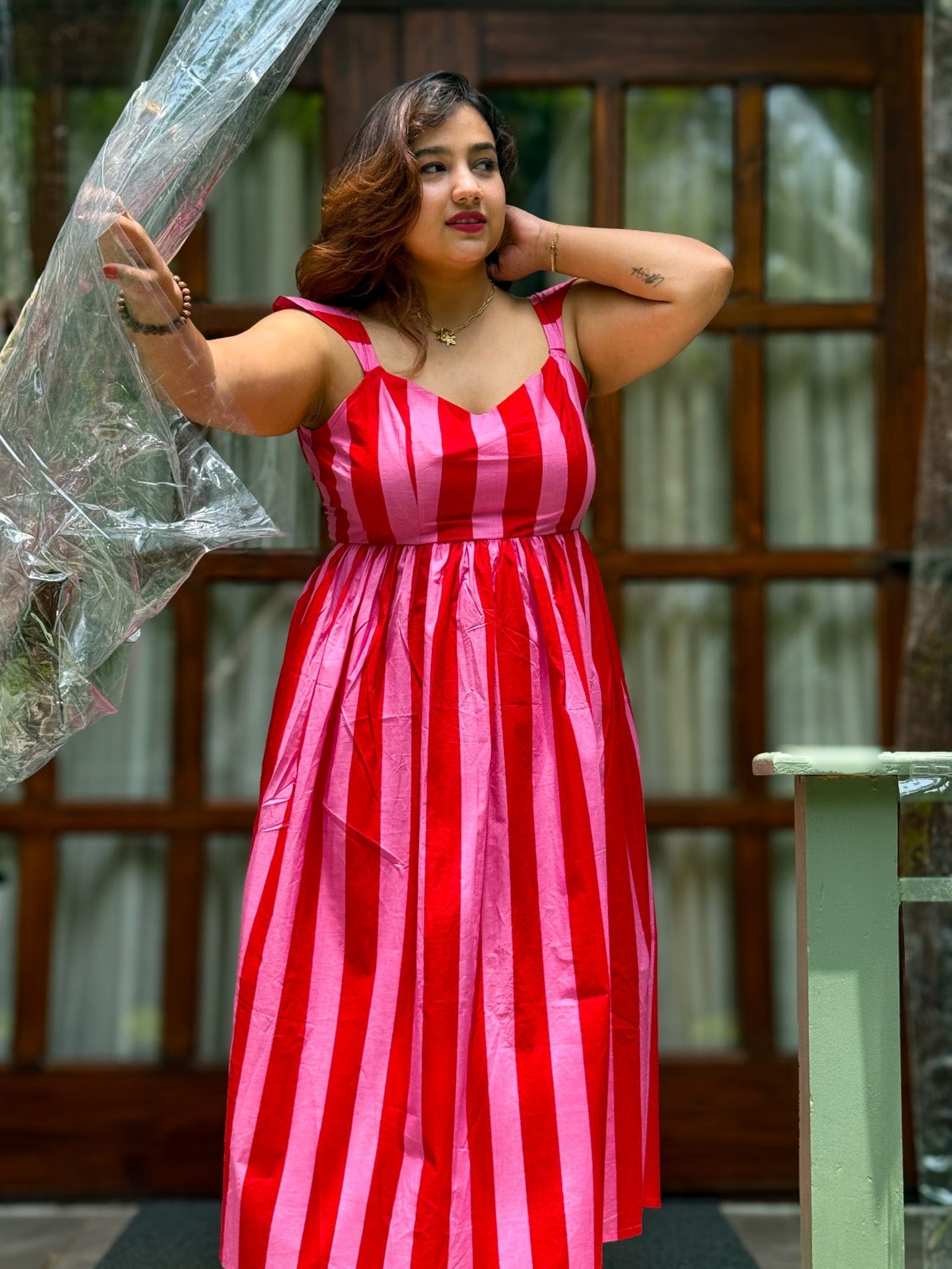 Flamingo Back Tie Dress