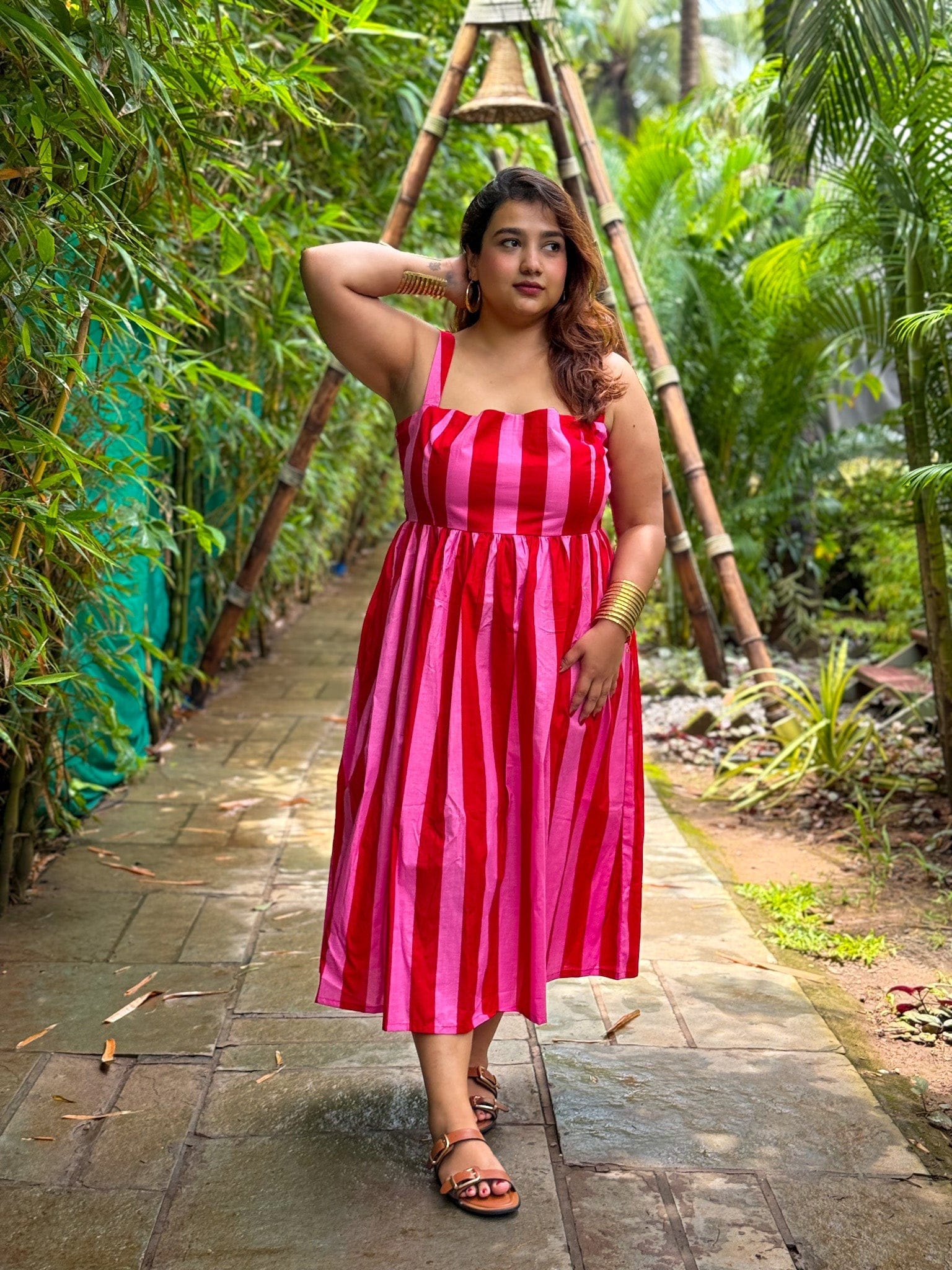 Flamingo Midi Dress