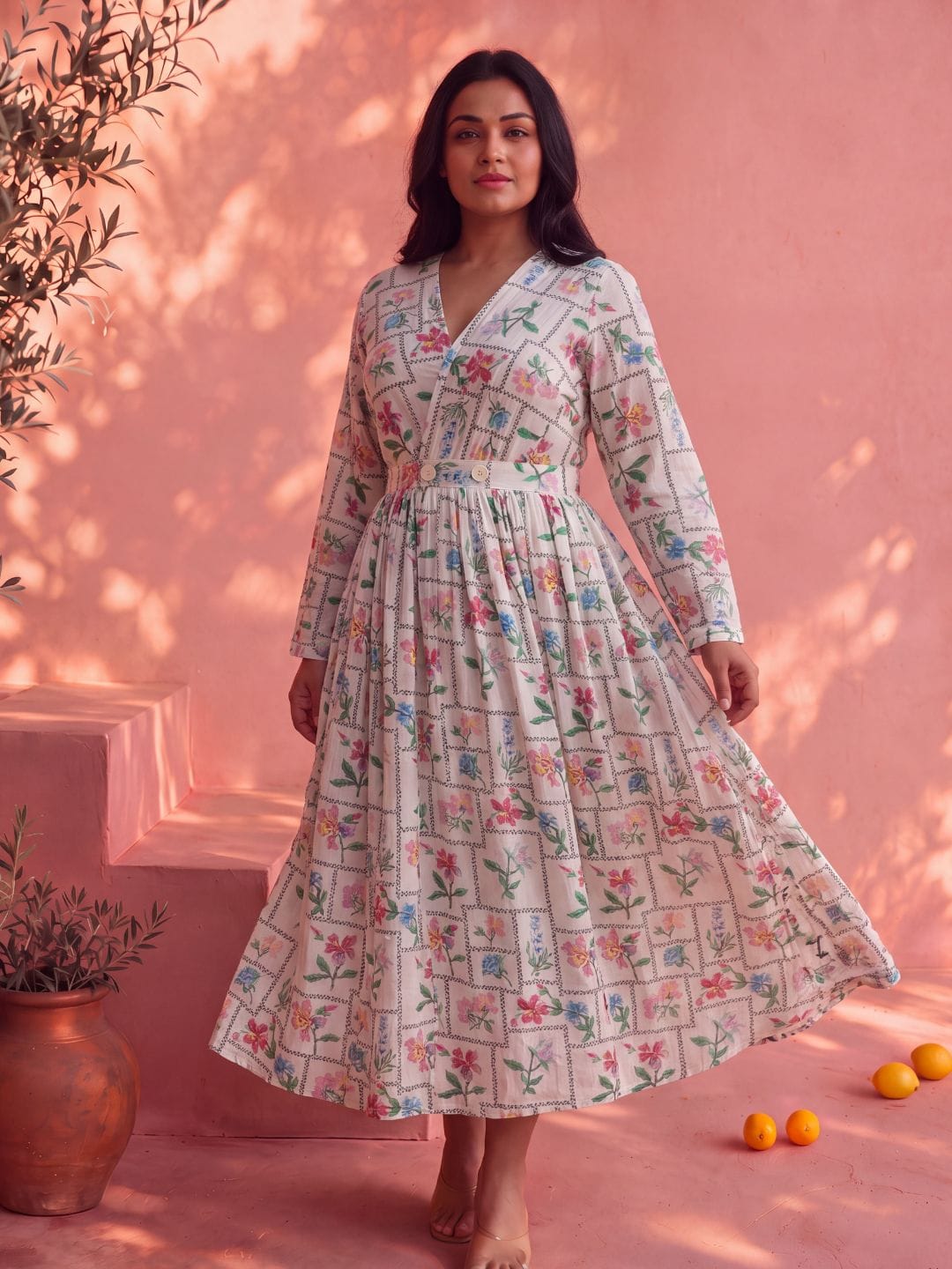 White Floral Casa Dress