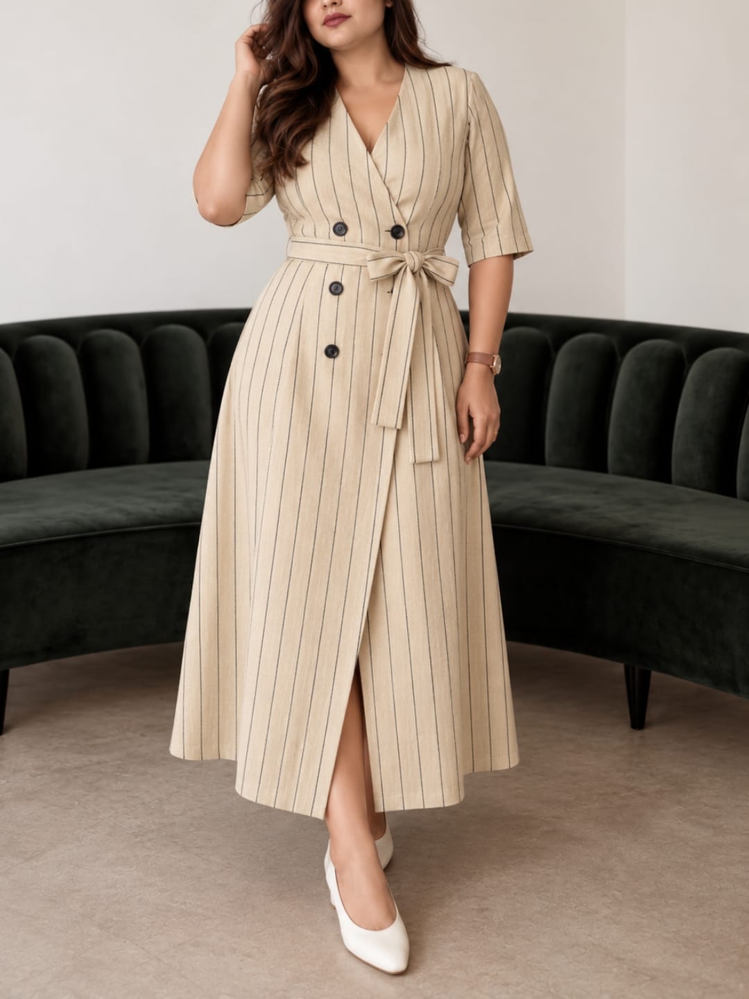 Trinity Pinstriped Dress
