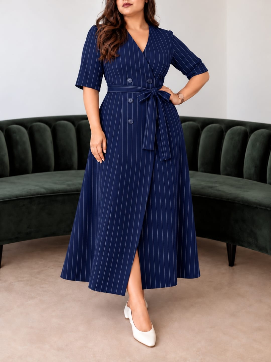Trinity Pinstriped Dress