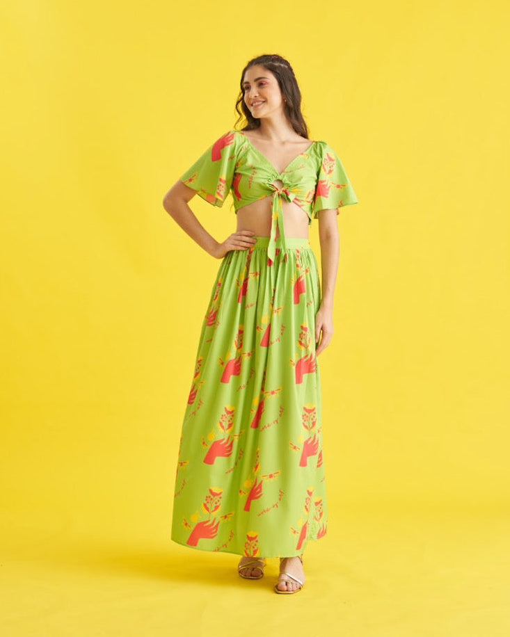 Green Printed Set