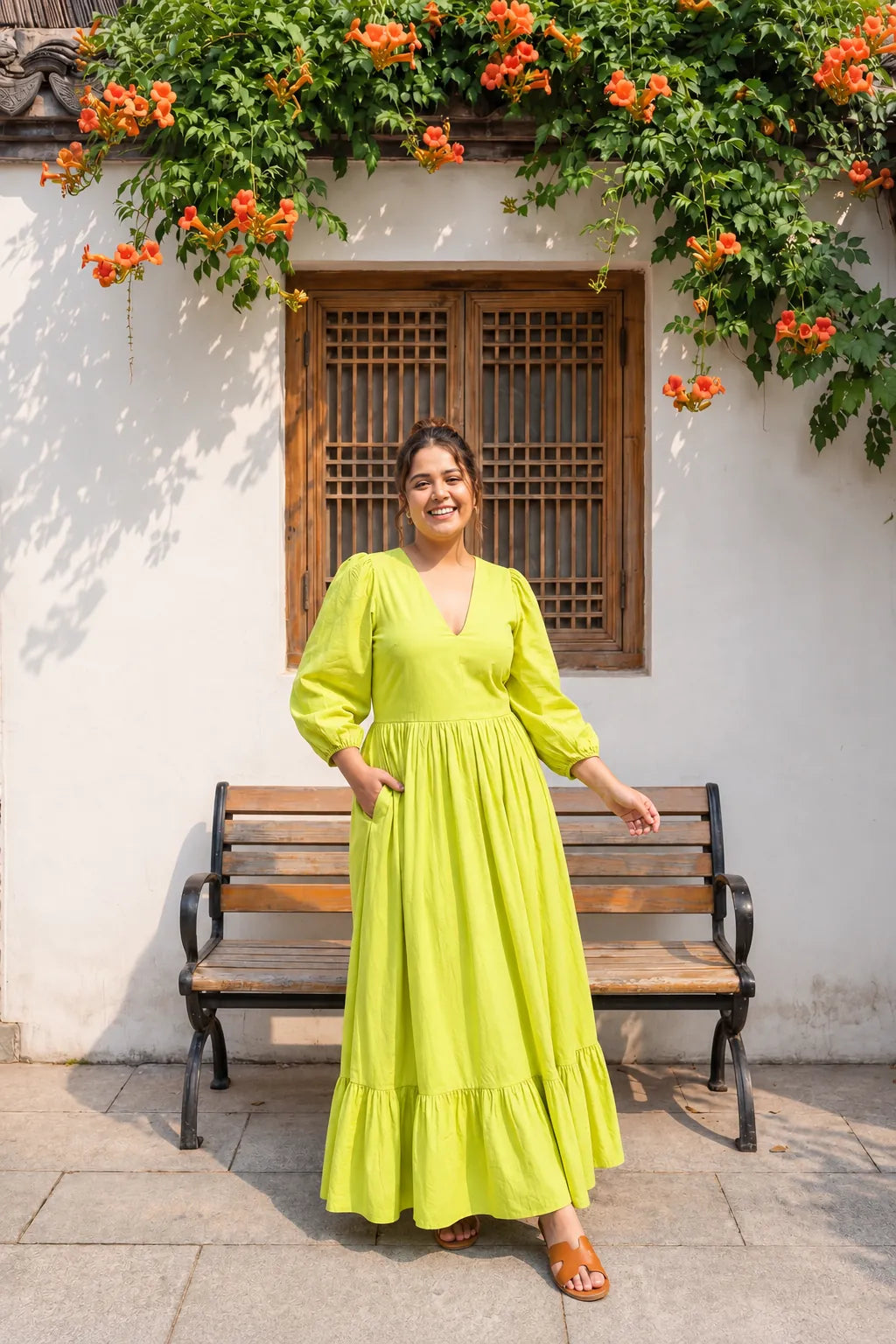 Lime Yellow Maeve Dress - Ready To Ship