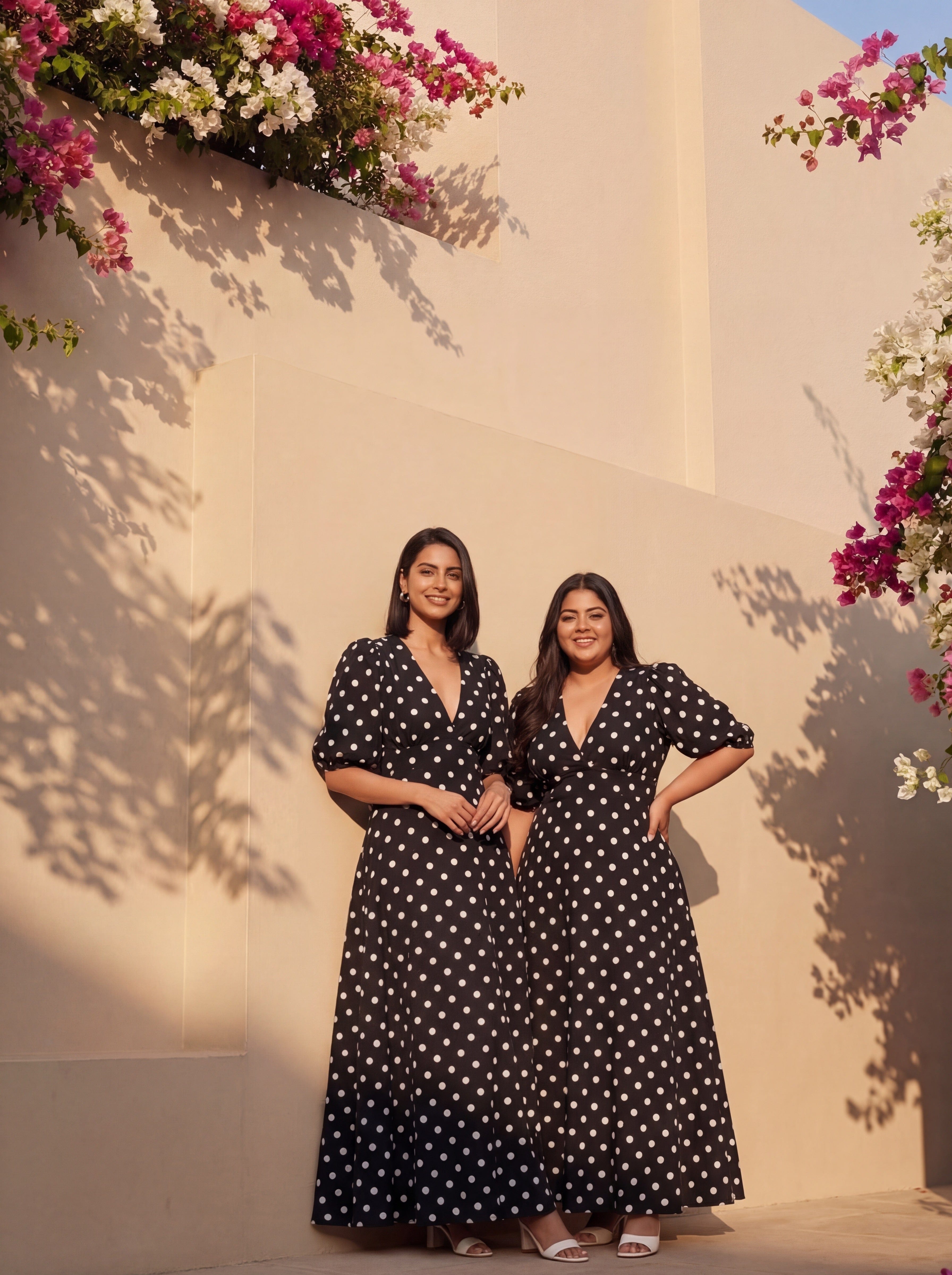 B&W Polka Maribel Dress