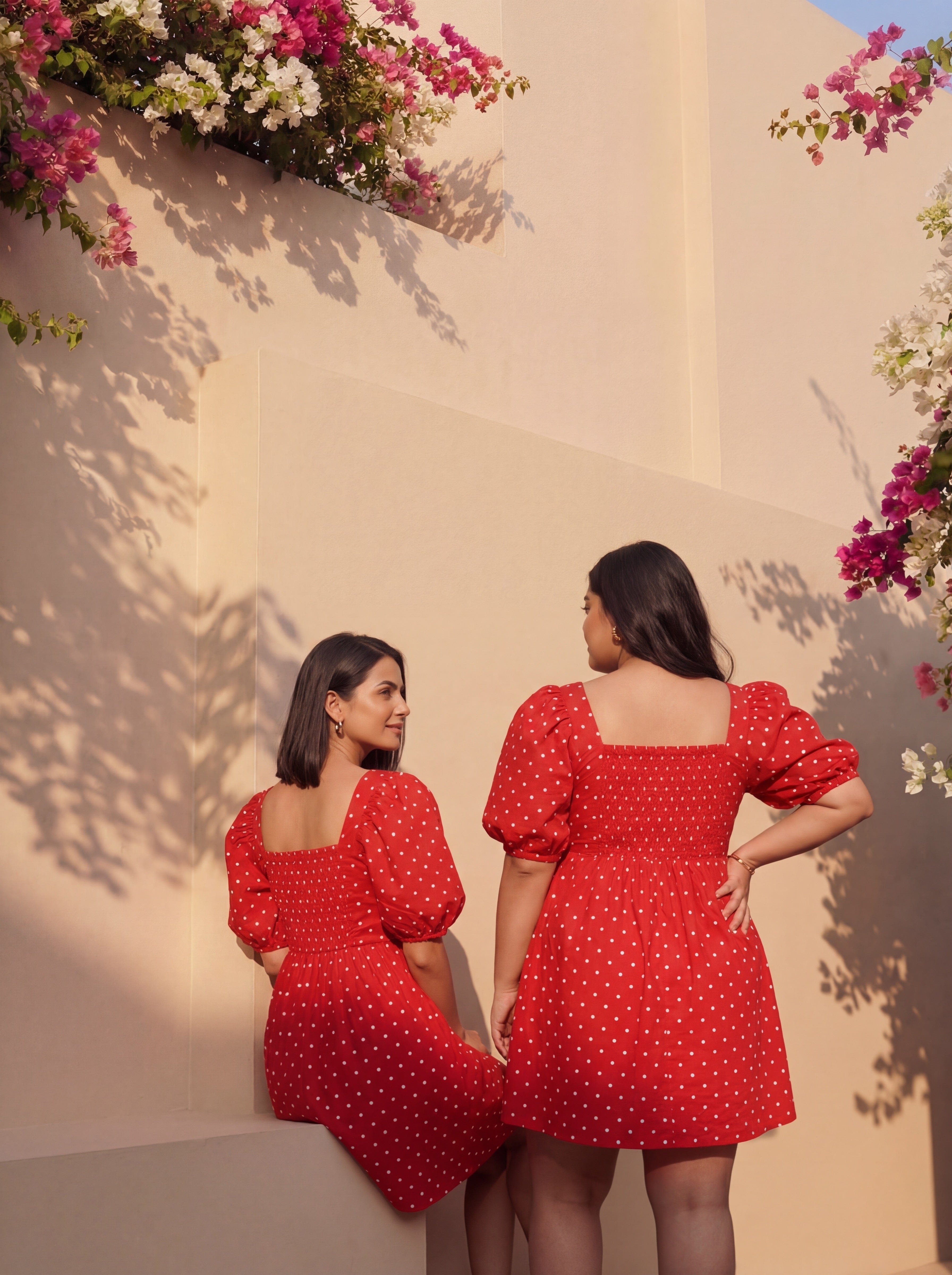 Red Polka Aster Dress