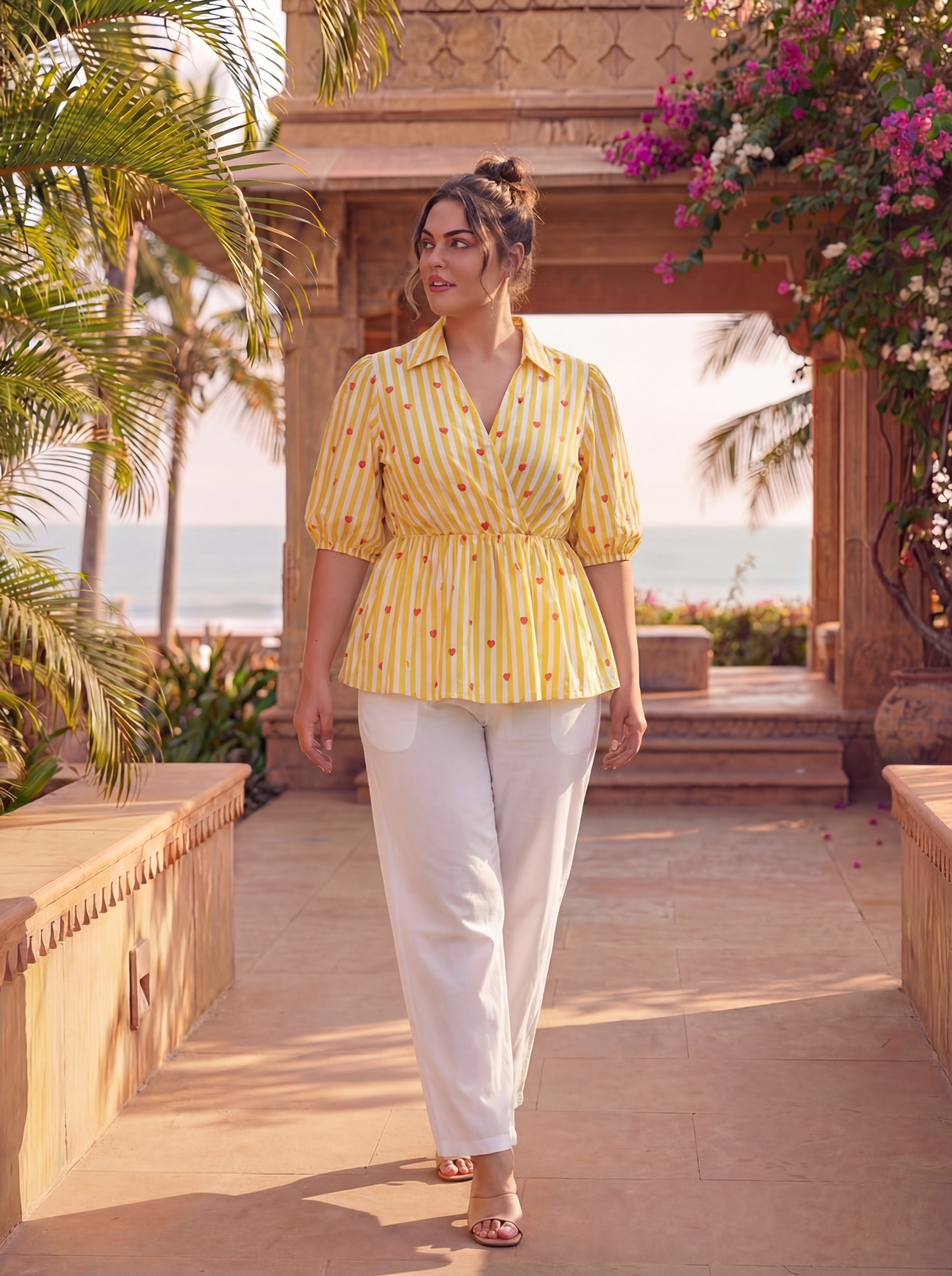 Yellow Stripes Easy Breeze Top