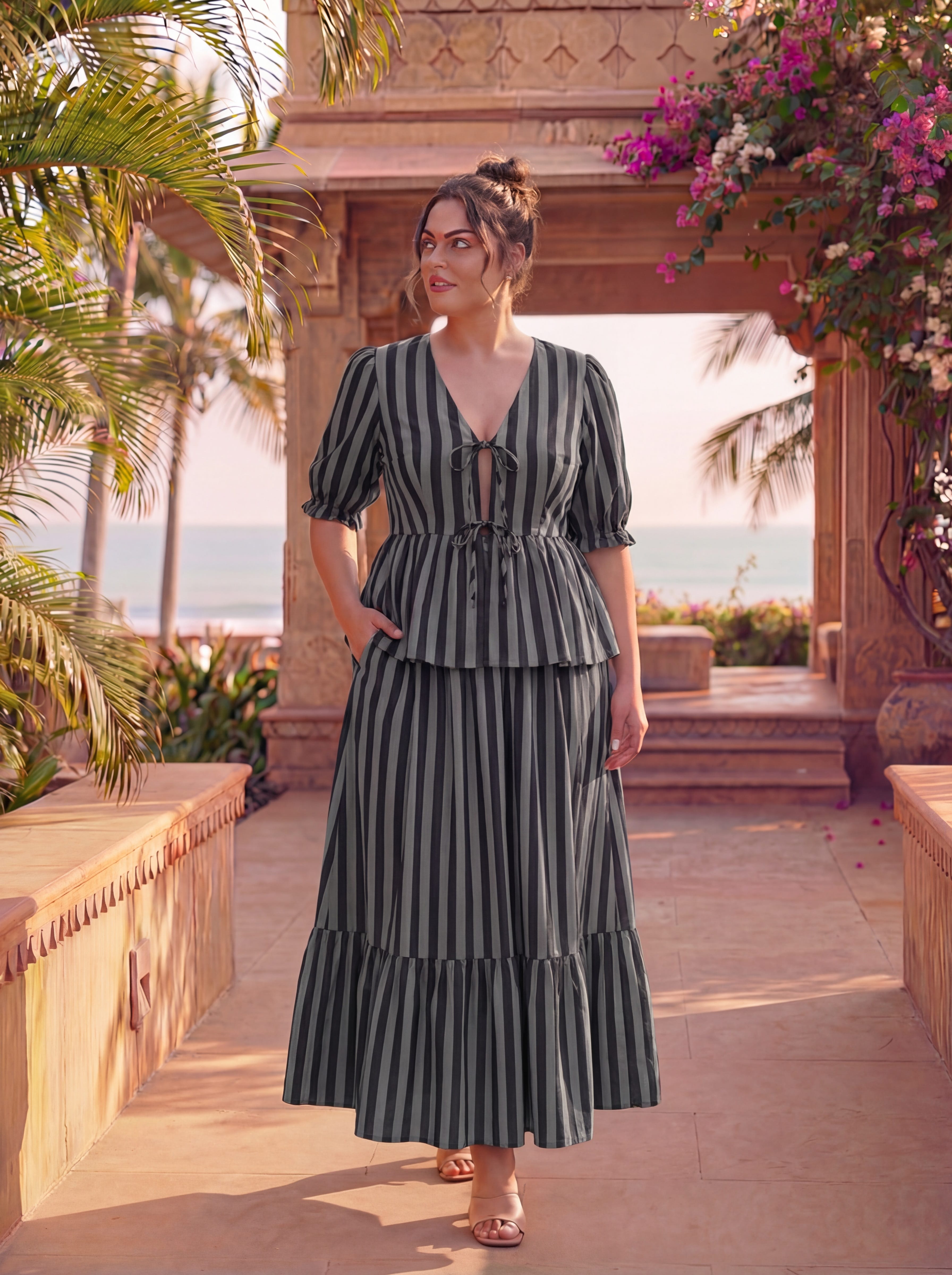 Grey Stripes Sunny Set