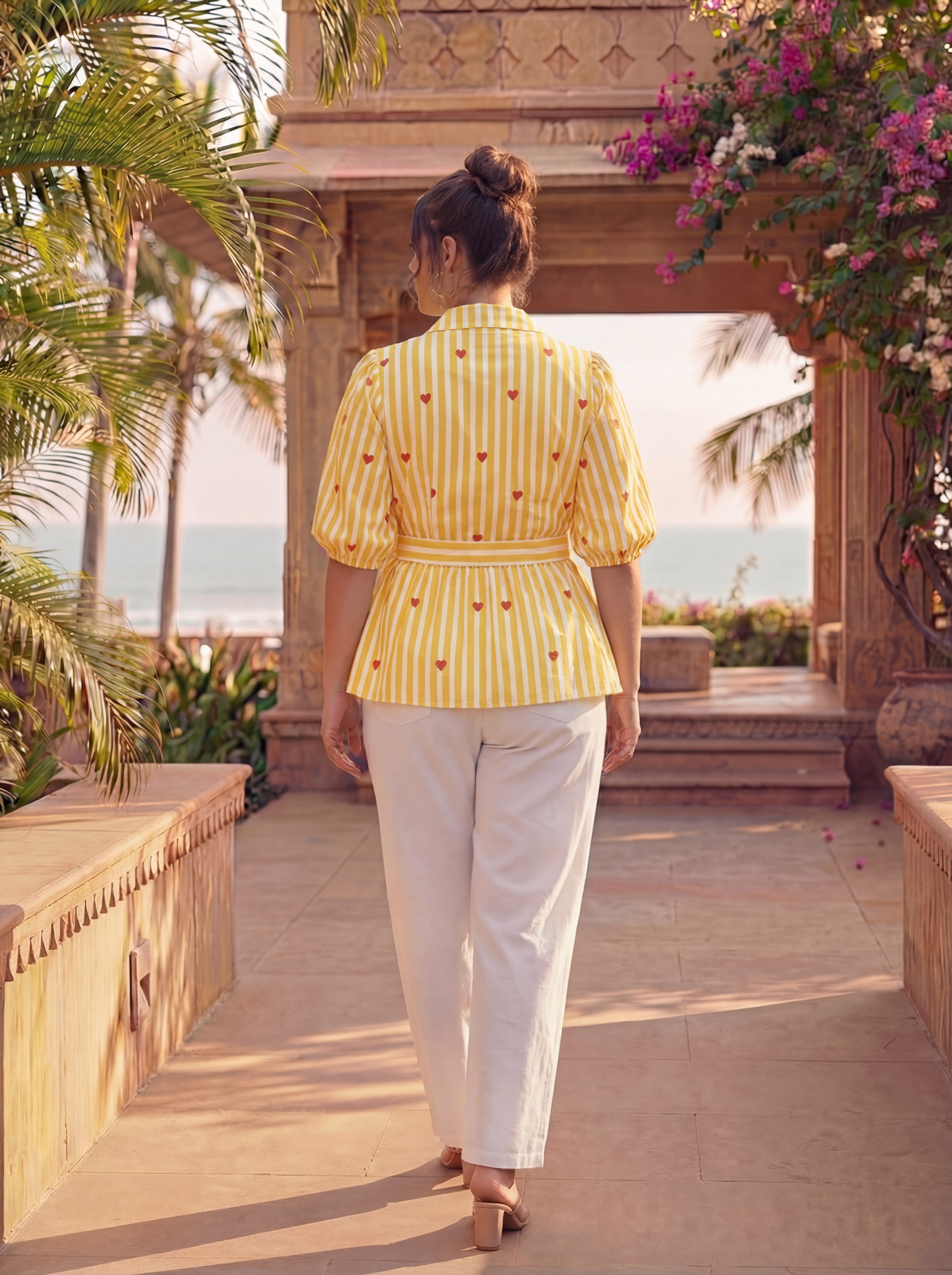 Yellow Stripes Easy Breeze Top