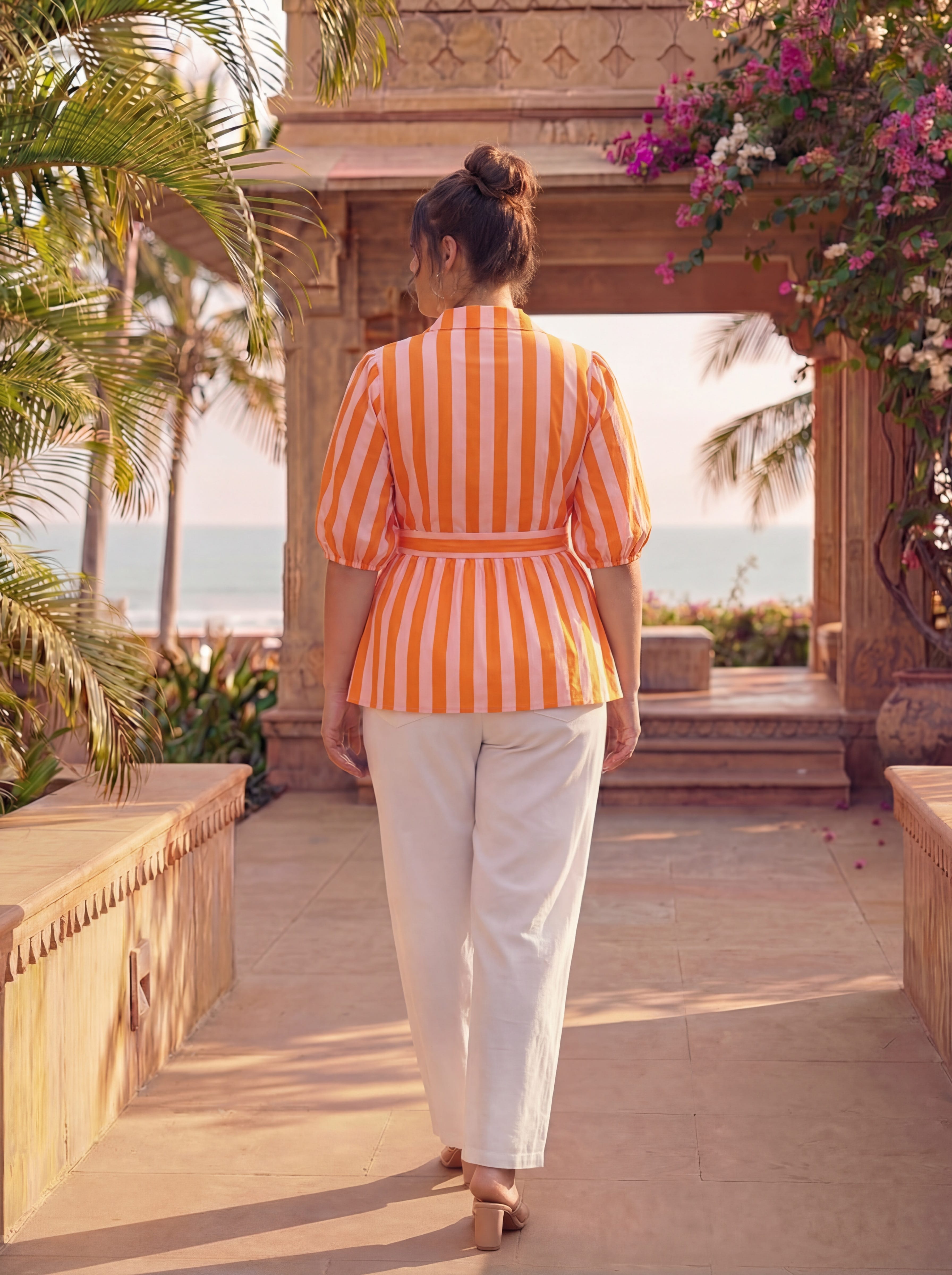 Peach Stripes Easy Breeze Top