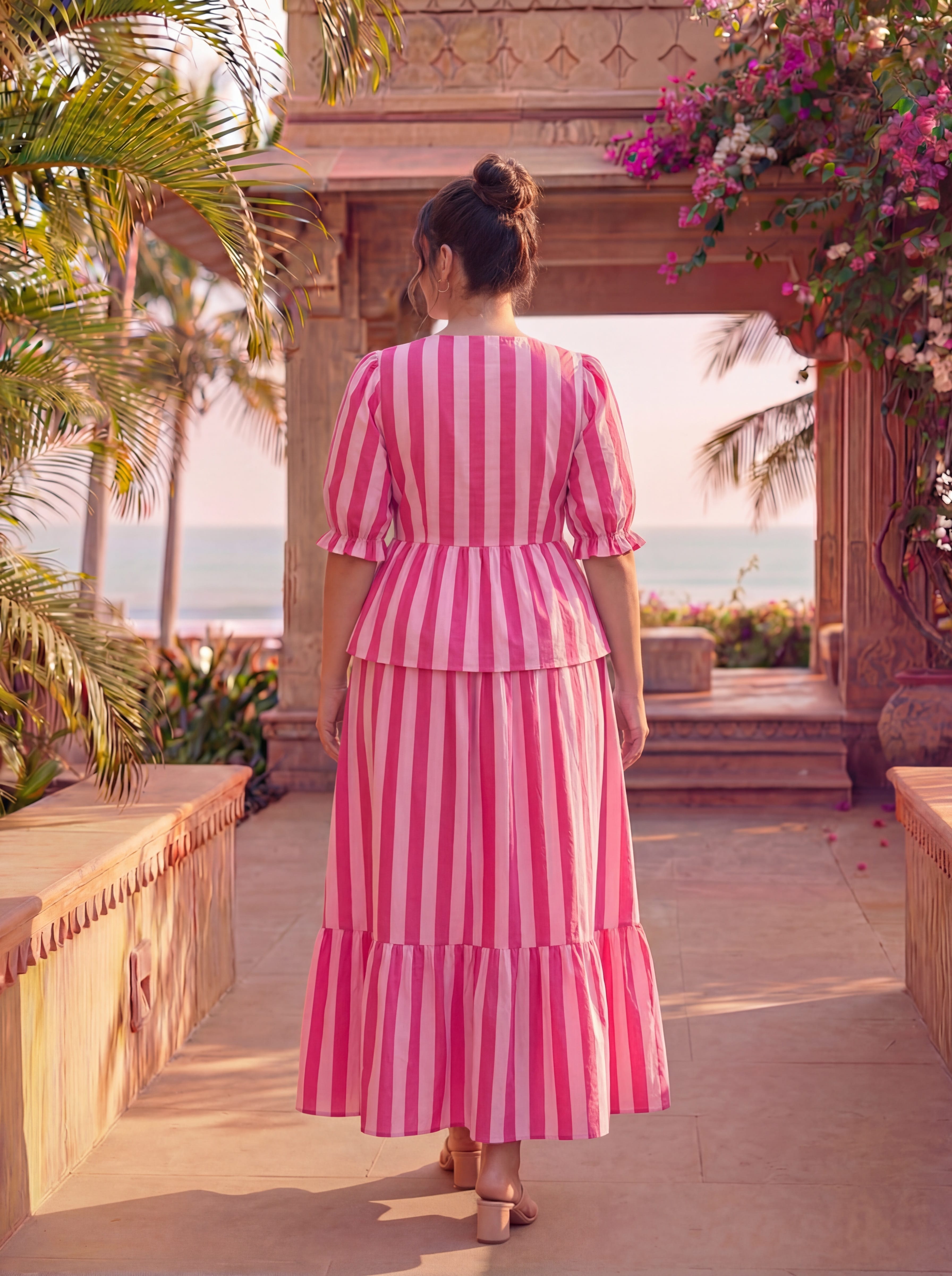 Pink Stripes Sunny Set