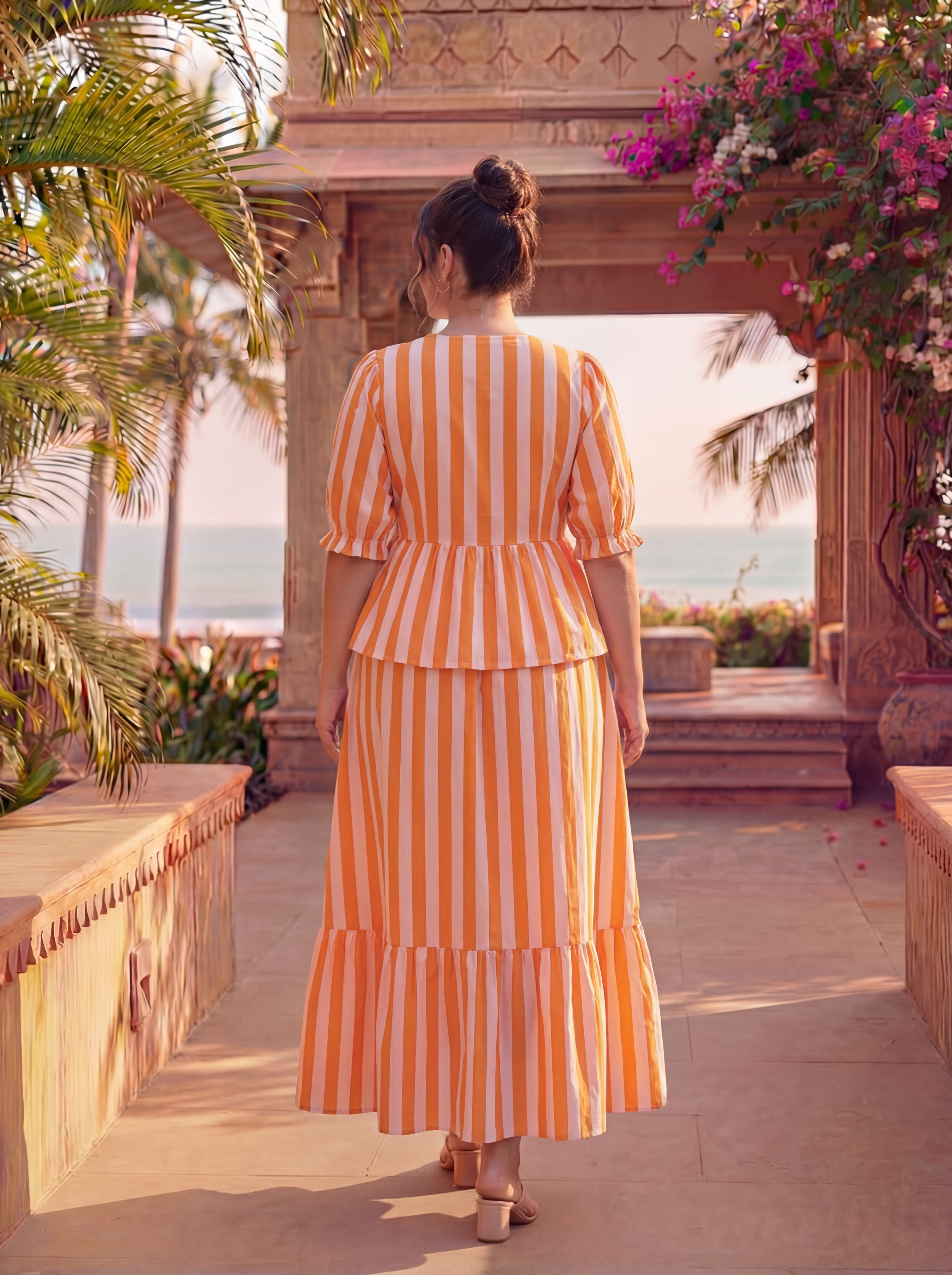 Peach Stripes Sunny Set