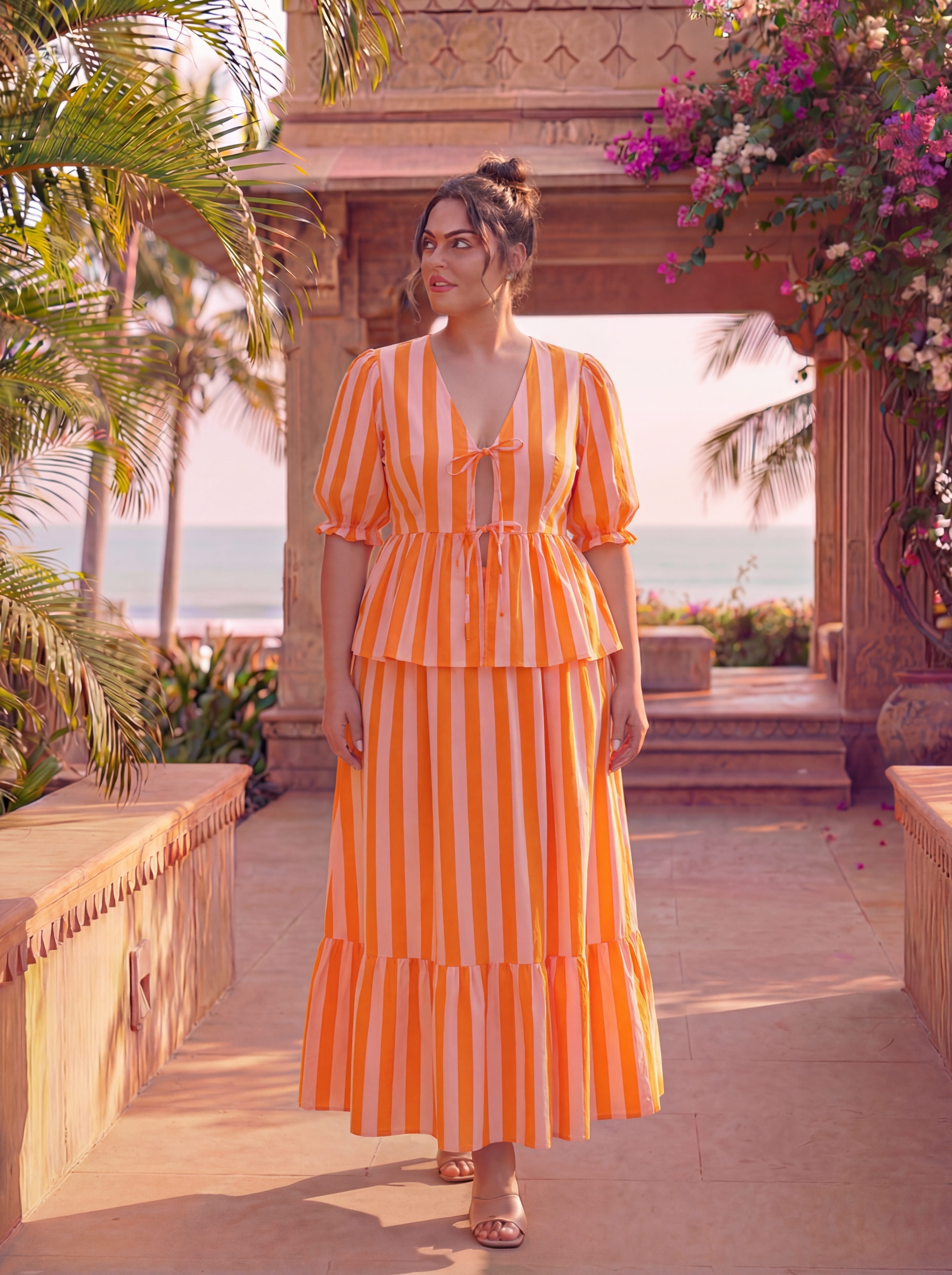 Peach Stripes Sunny Set