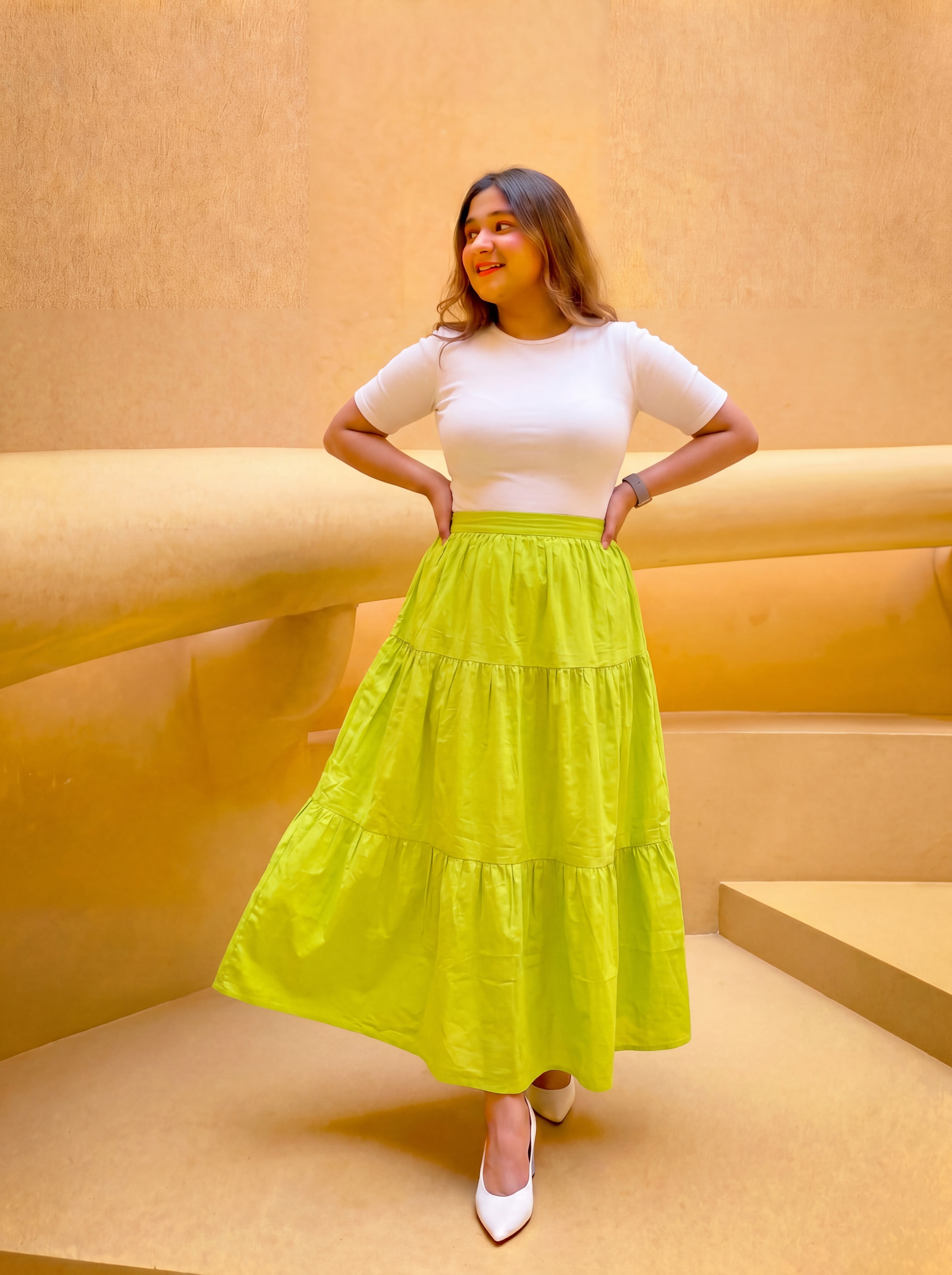 Lime Athena Skirt