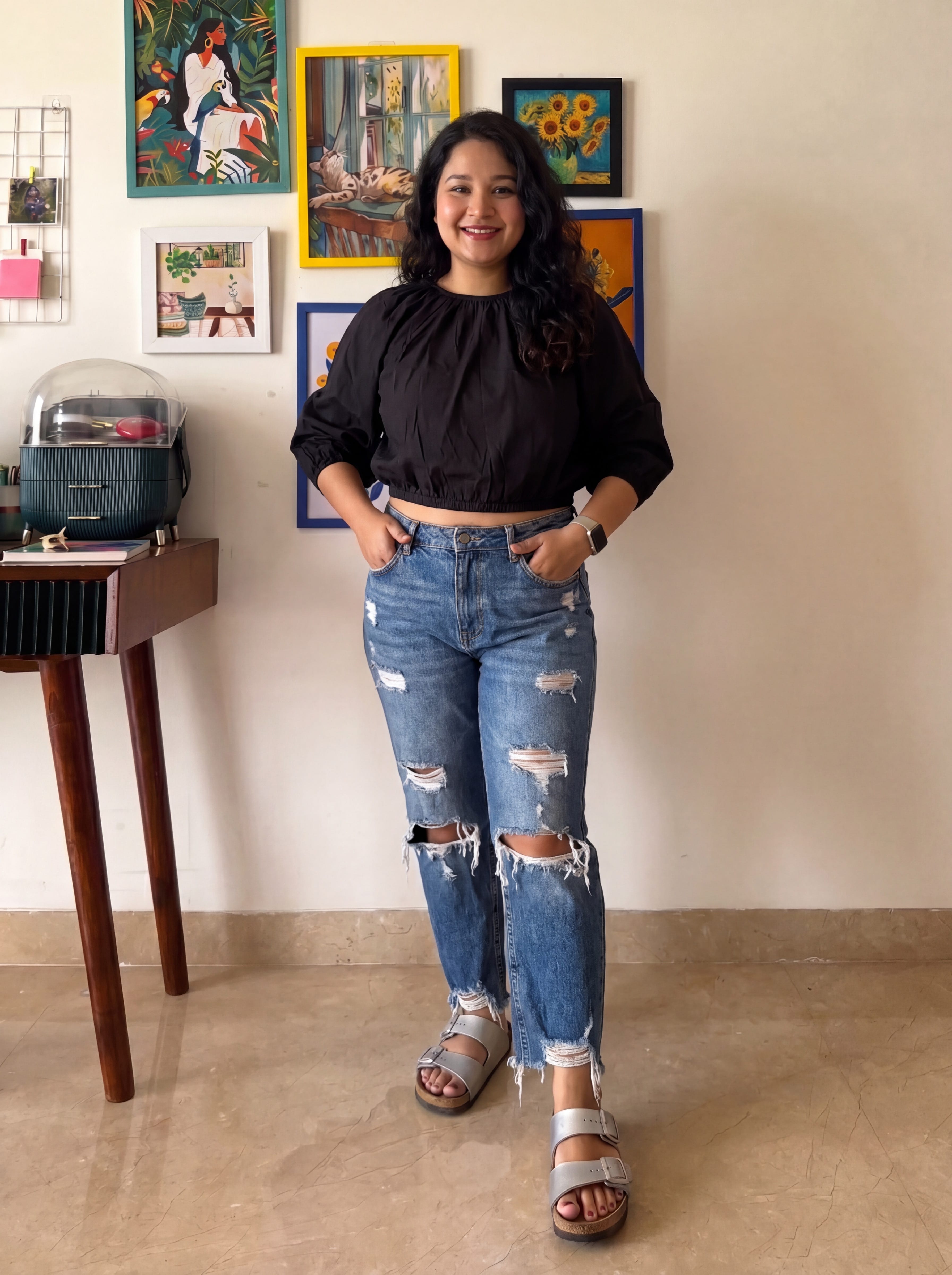 Black Valerie Top