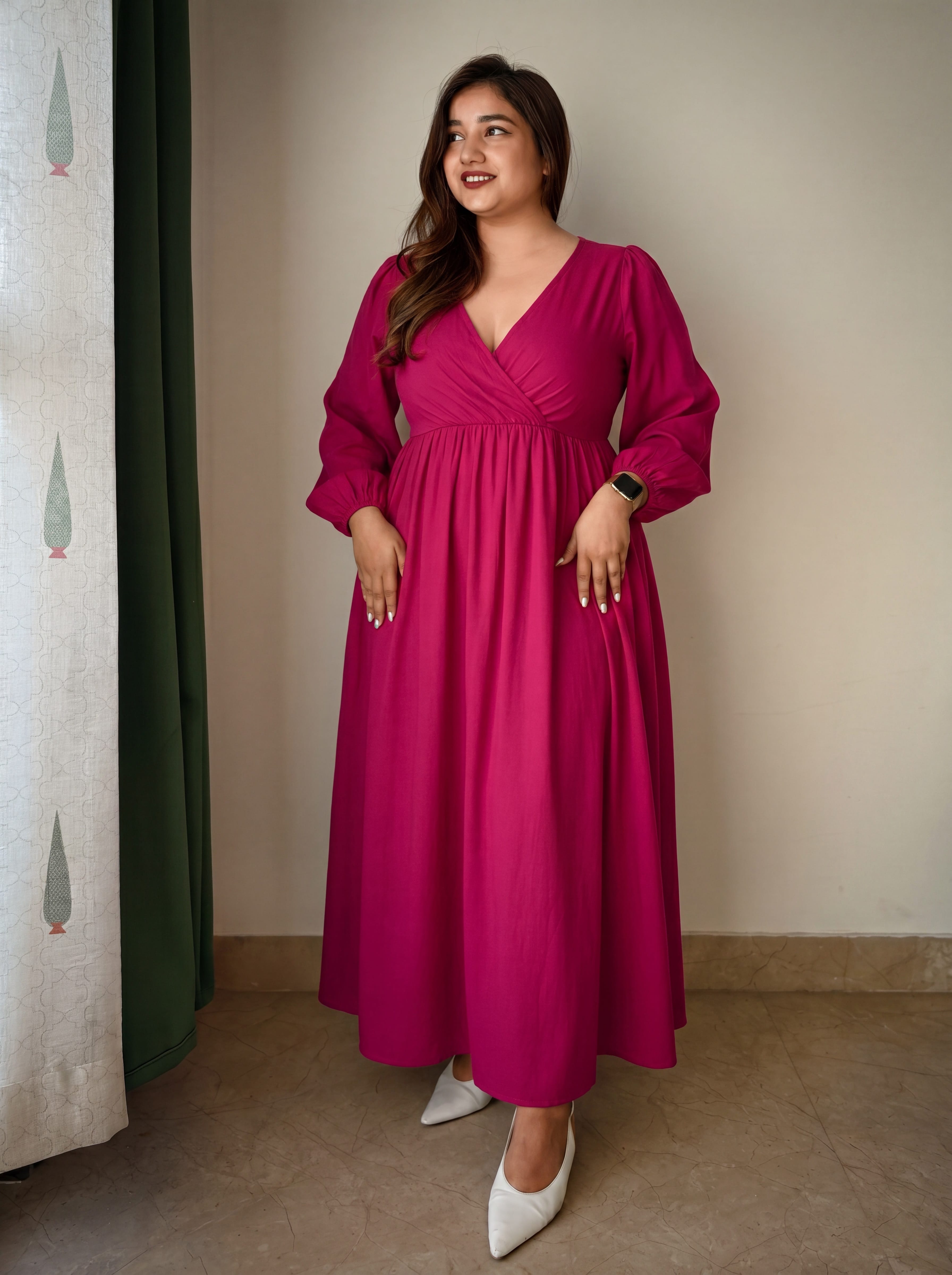 Fuchsia Caroline Dress