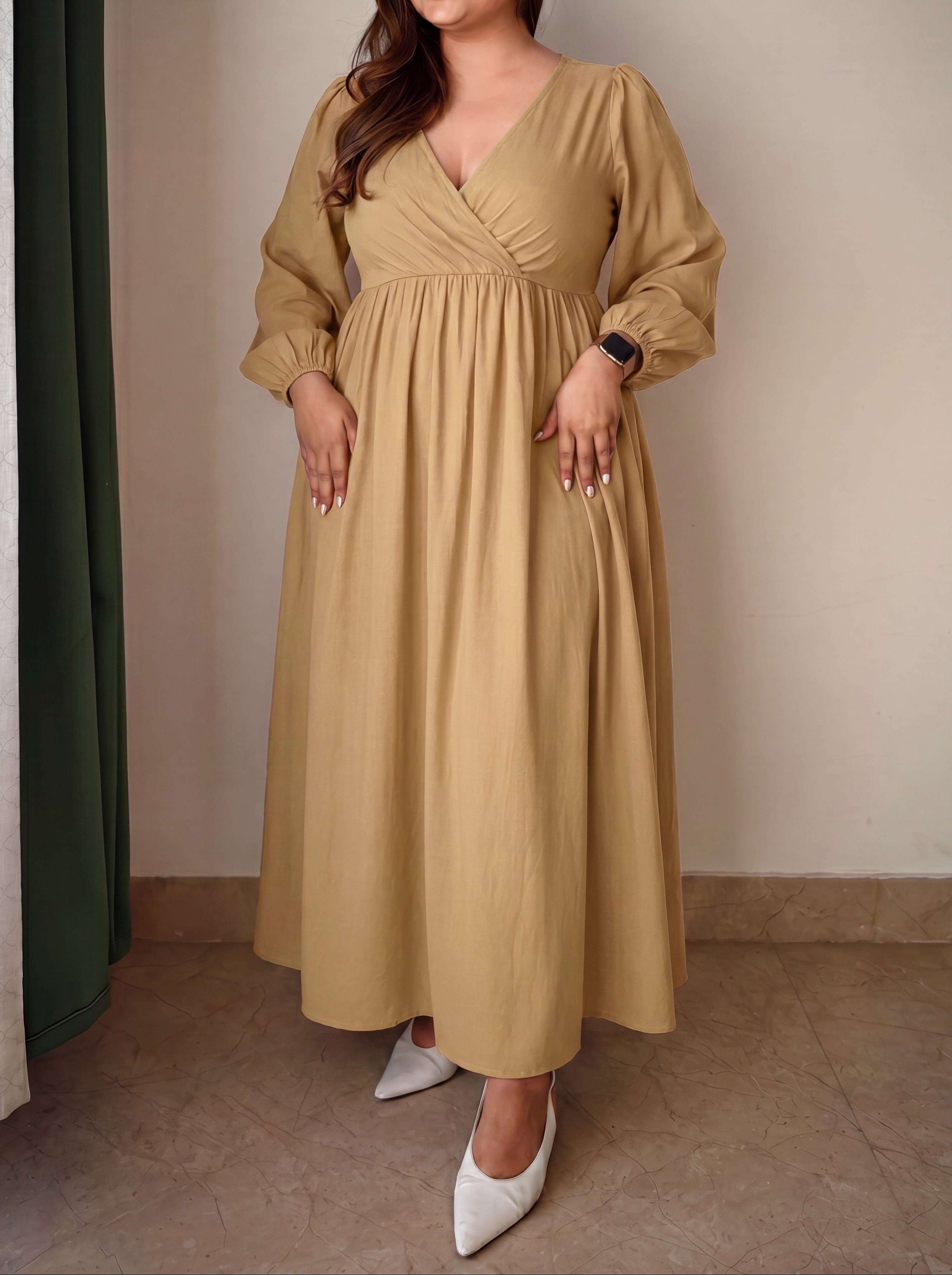 Beige Caroline Dress