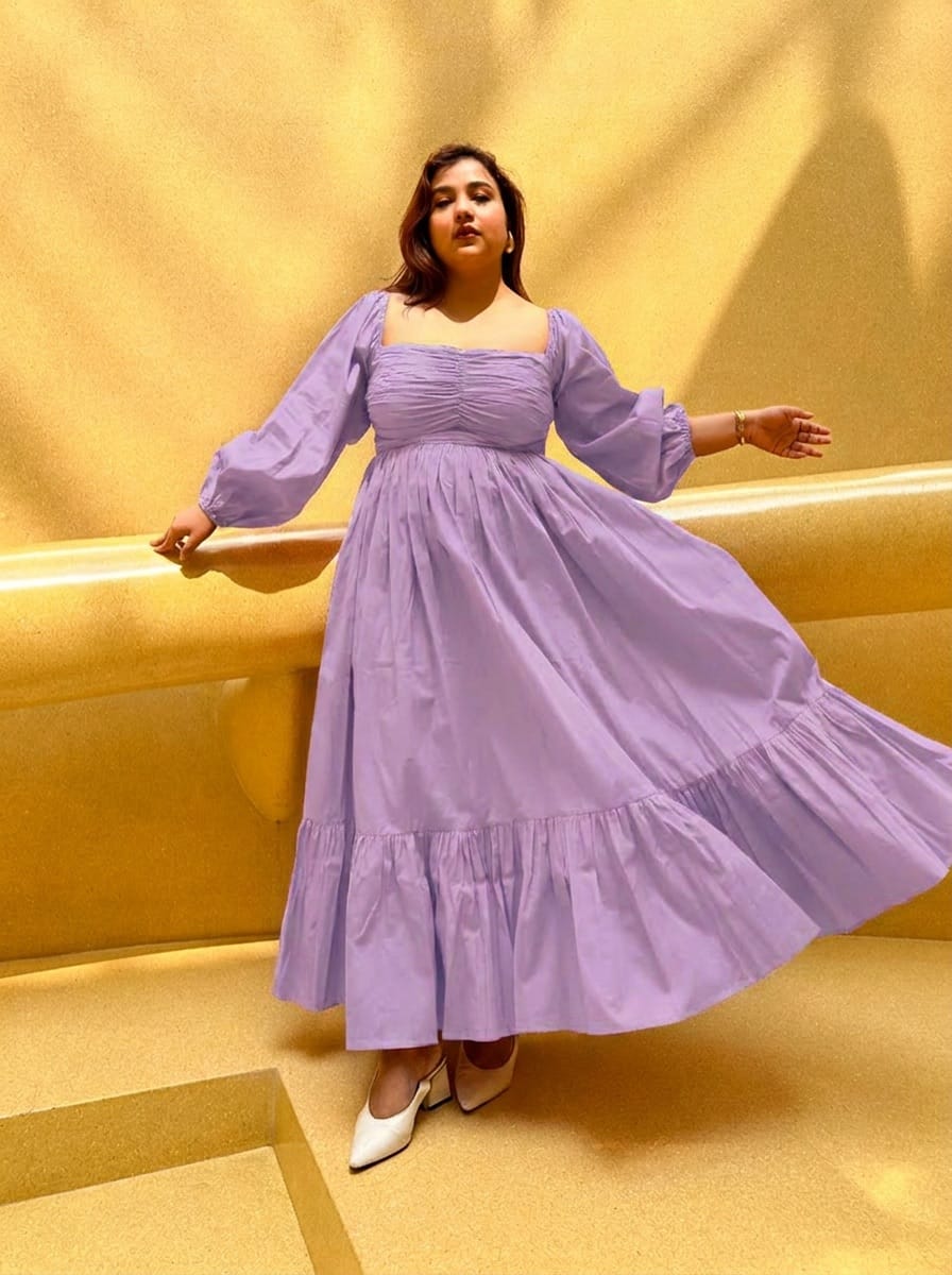 Lilac Hibiscus Dress