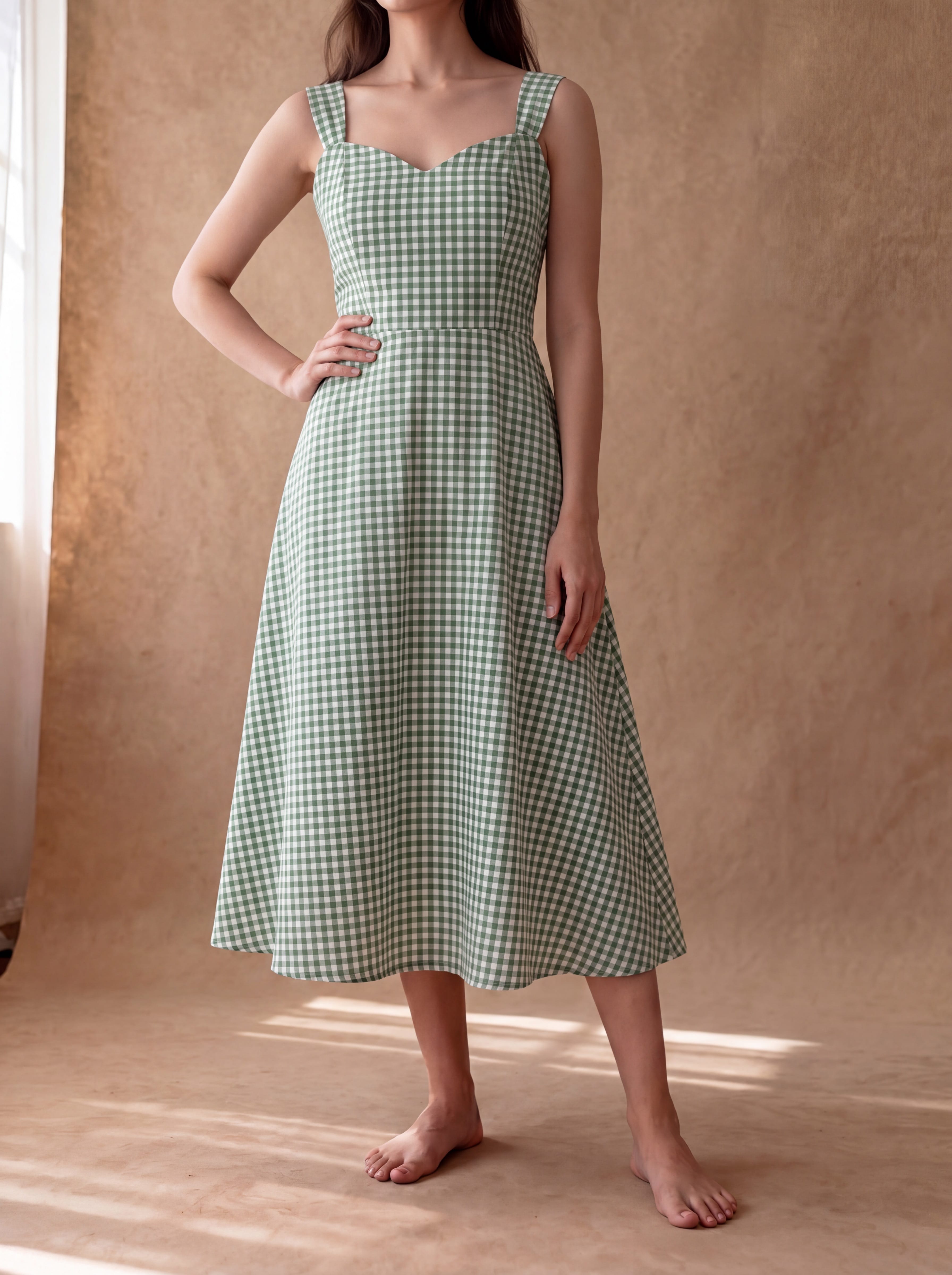Green Gingham Carrie Dress