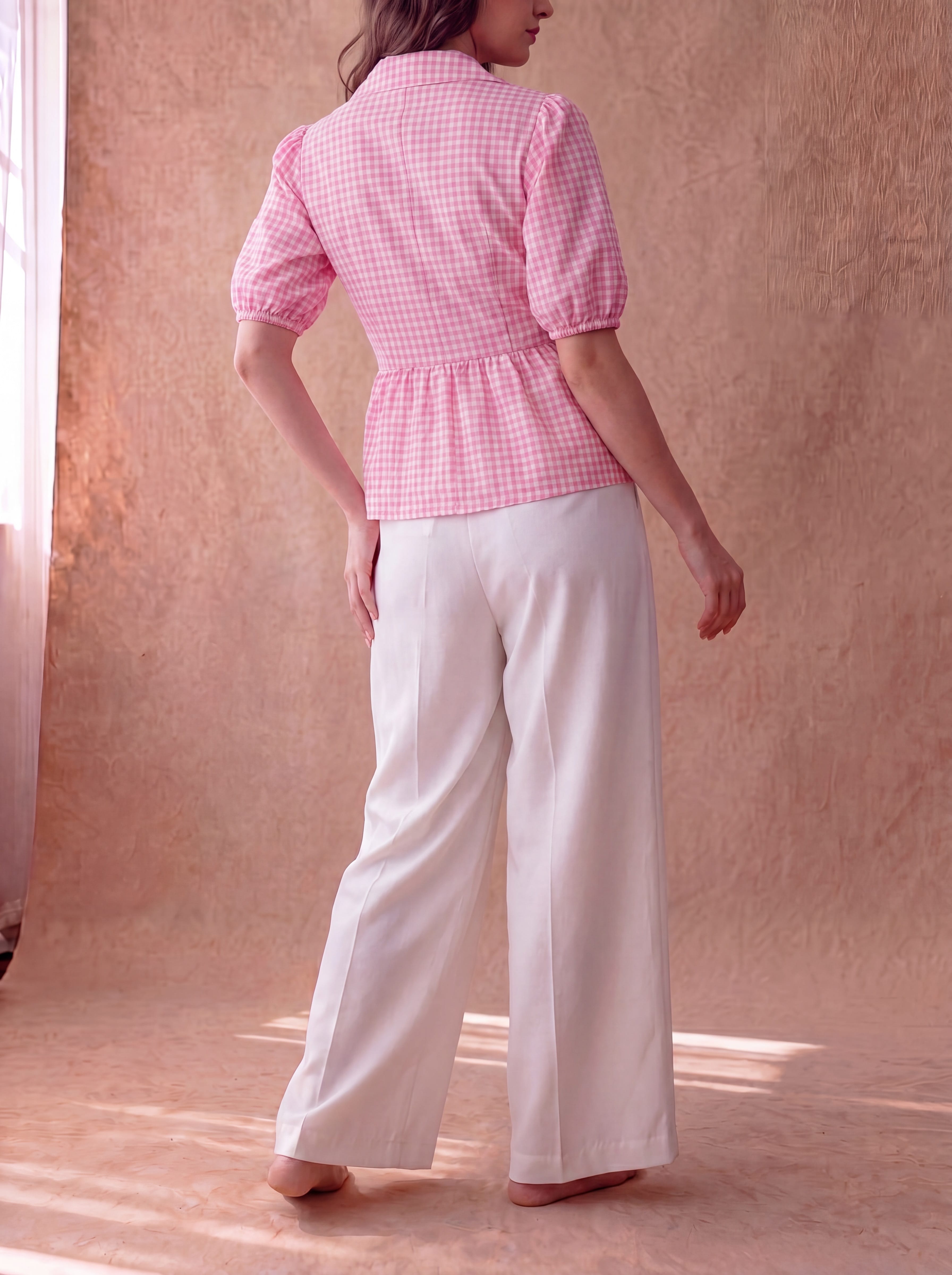 Pink Gingham Easy Breeze Top
