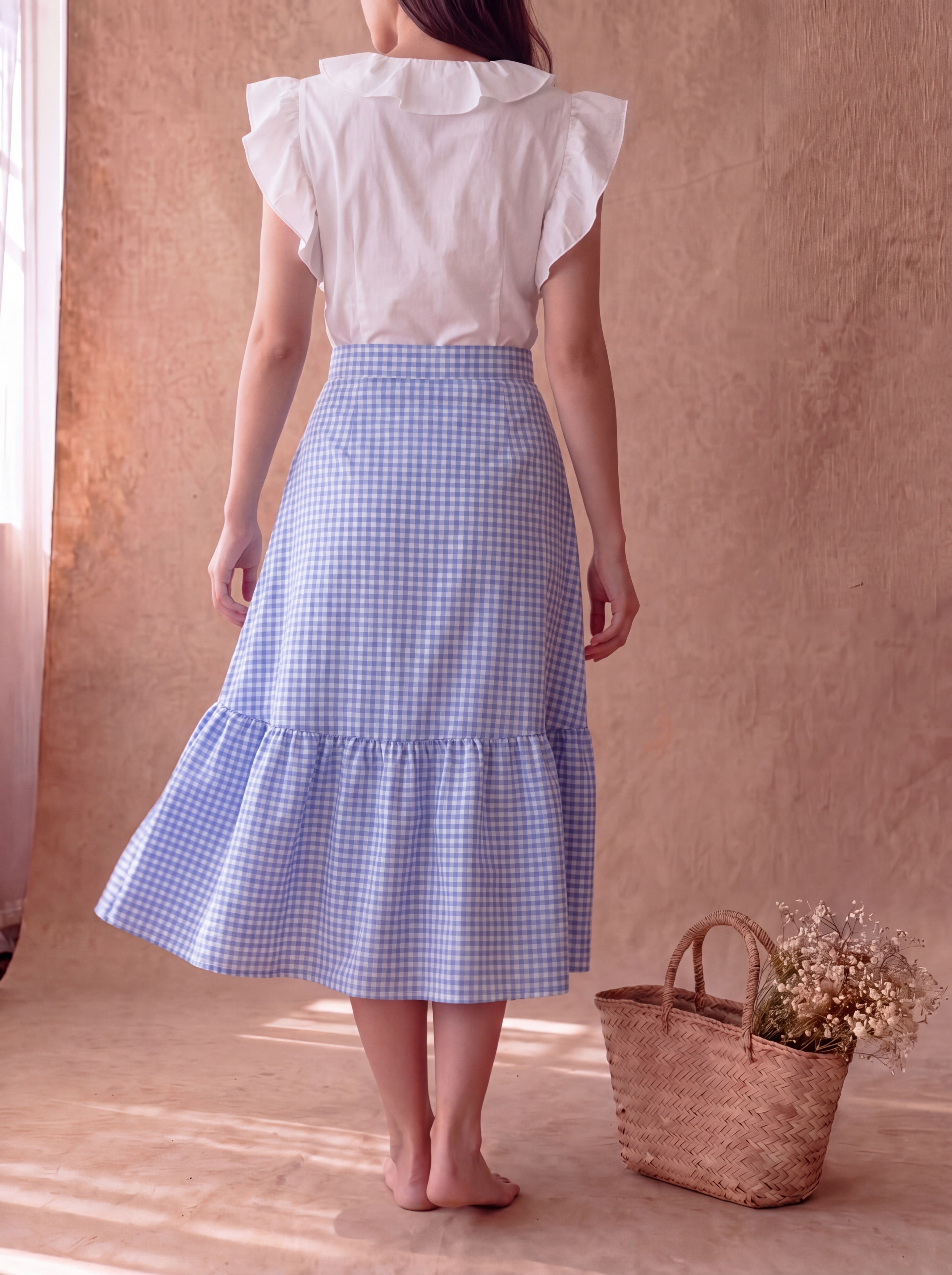 Blue Gingham Ciao Skirt