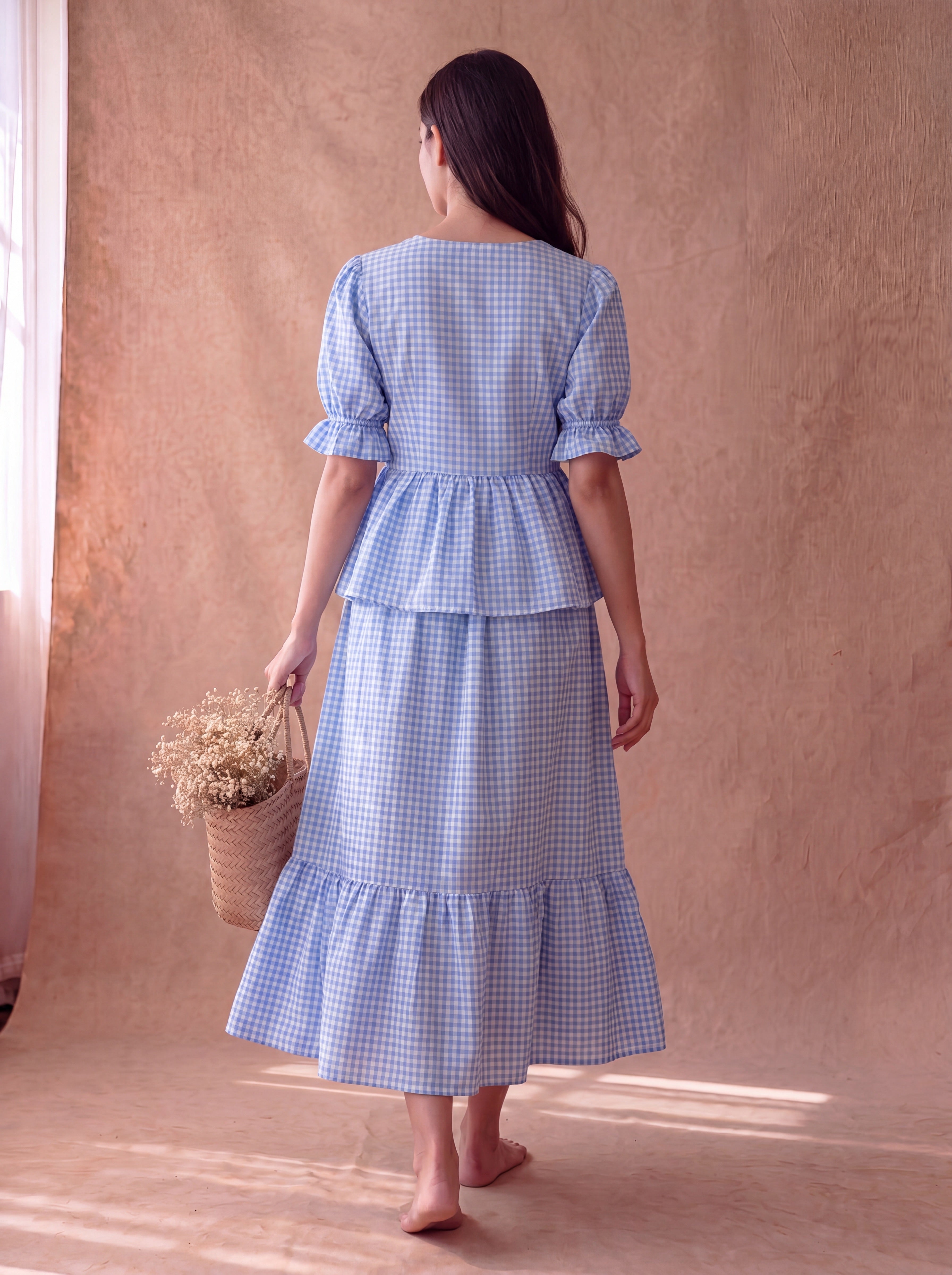 Blue Gingham Sunny Set