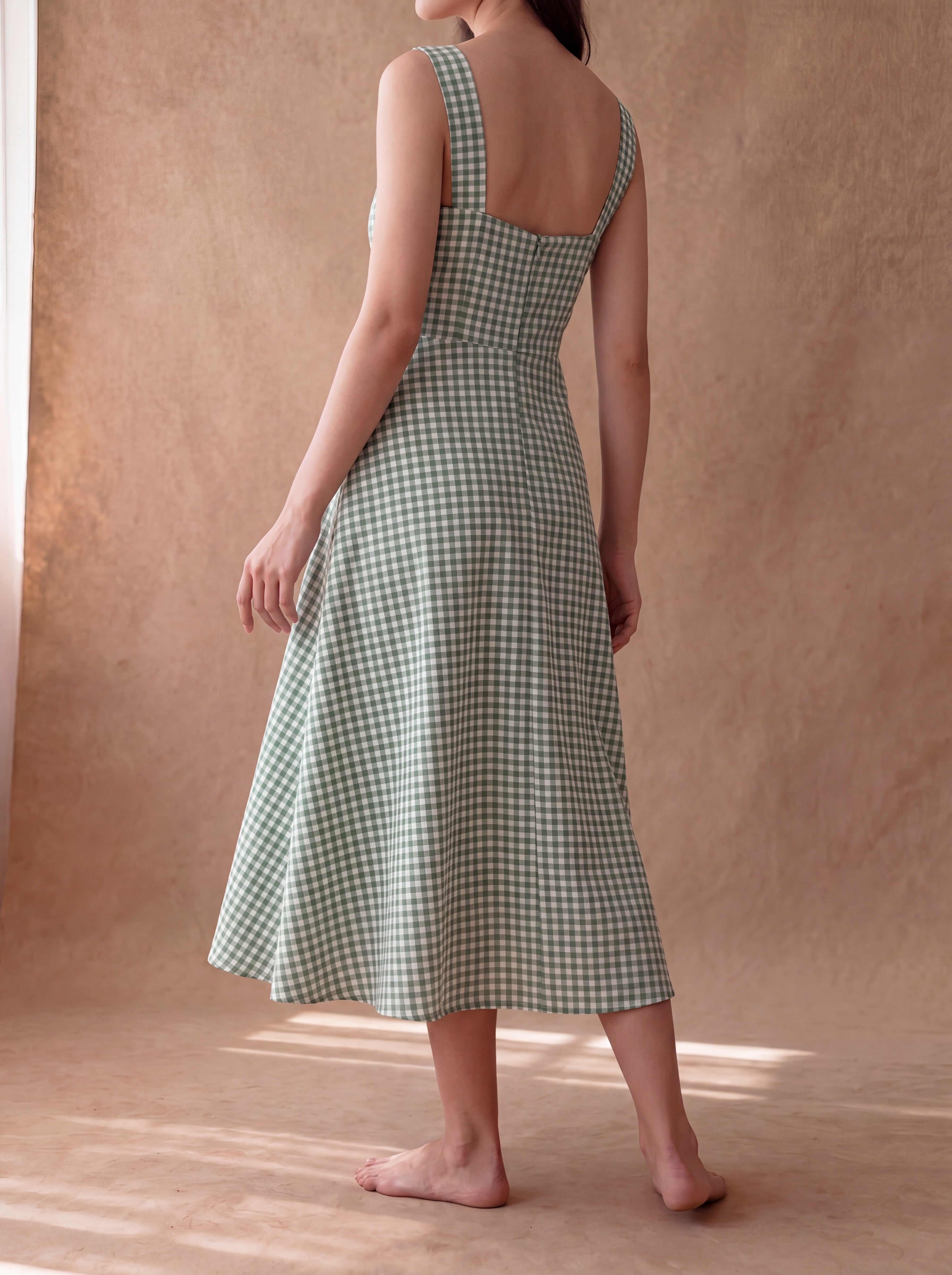 Green Gingham Carrie Dress