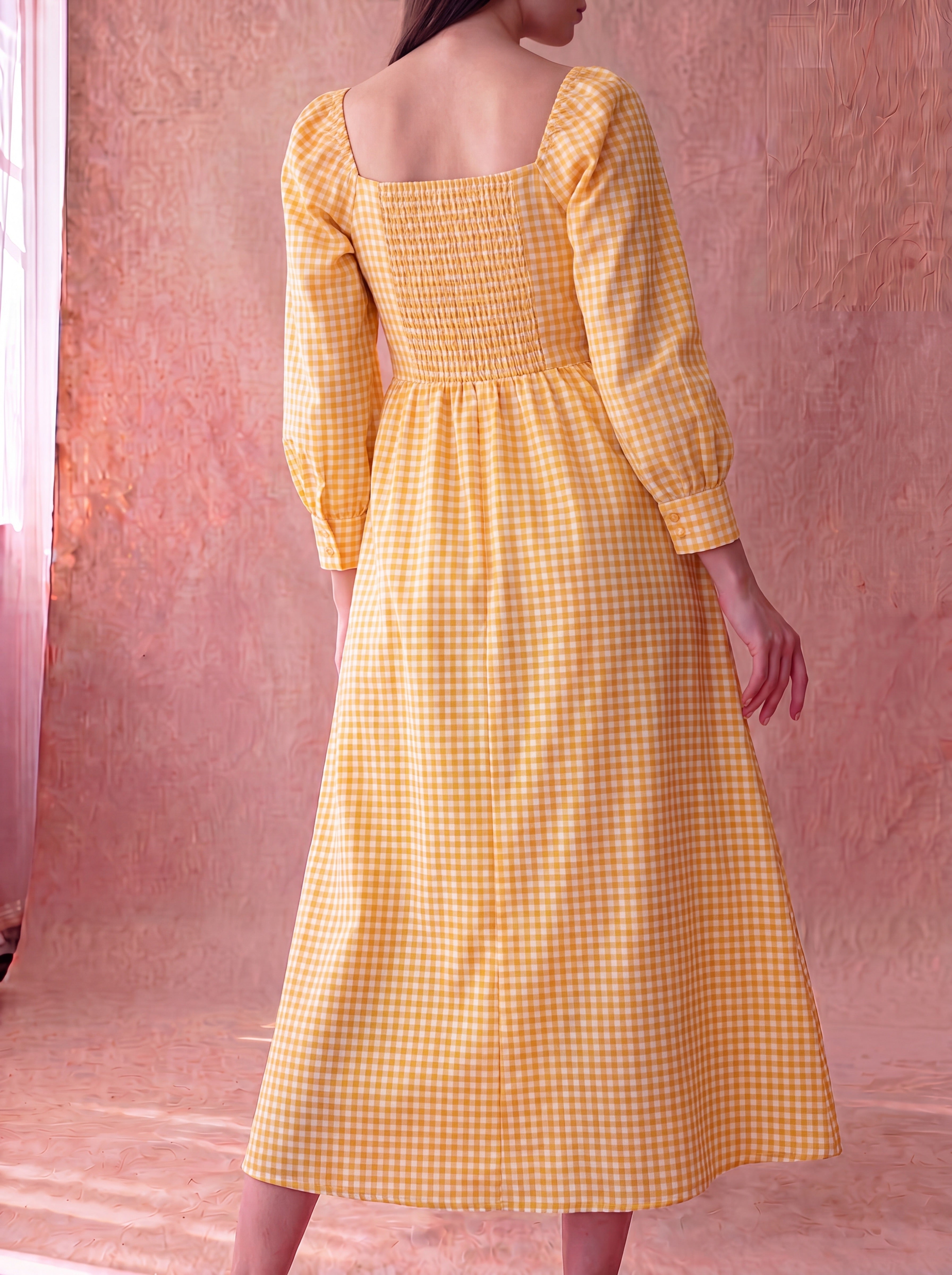 Yellow Gingham Lemonade Dress
