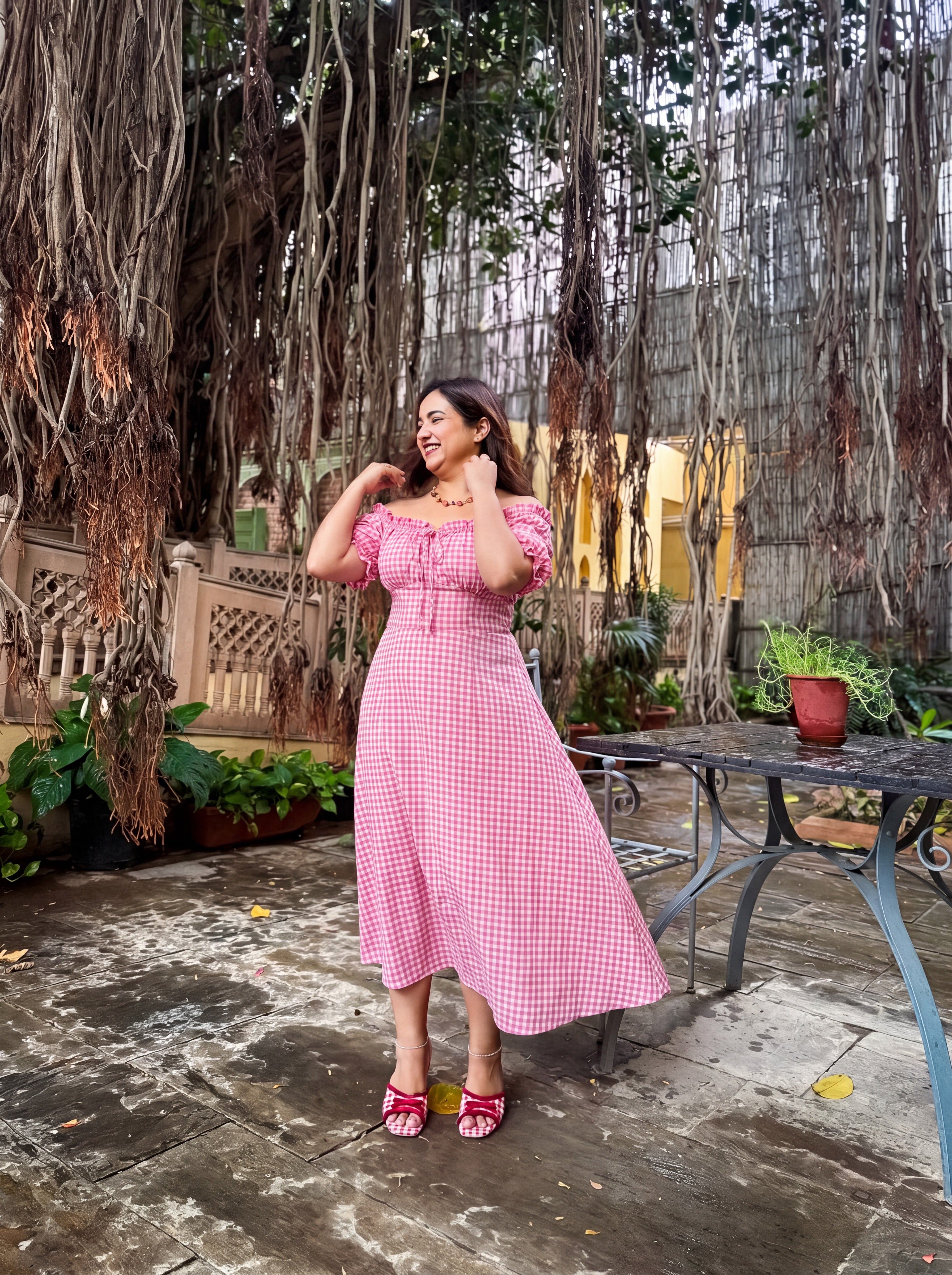 Pink Gingham Renee Dress