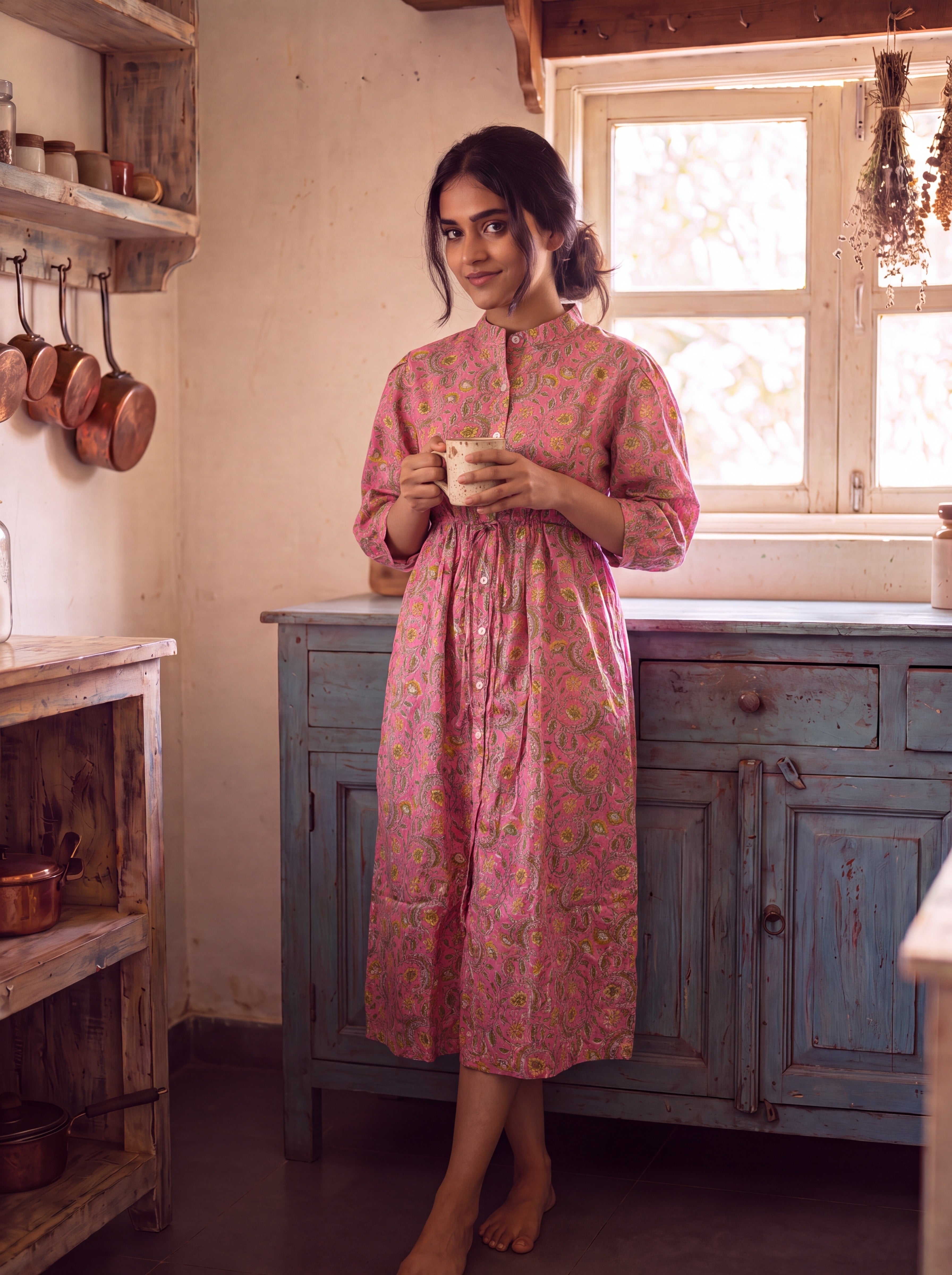 Pink Floral Hairat Dress