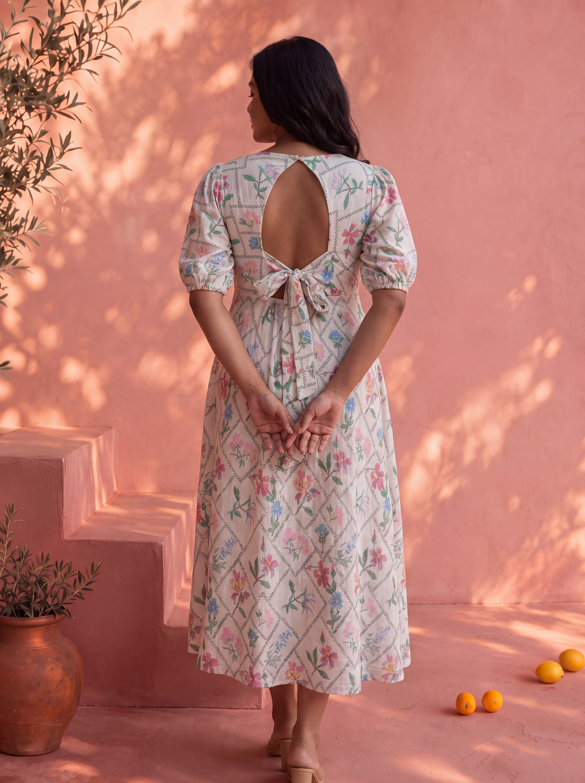 White Floral Maribel Dress