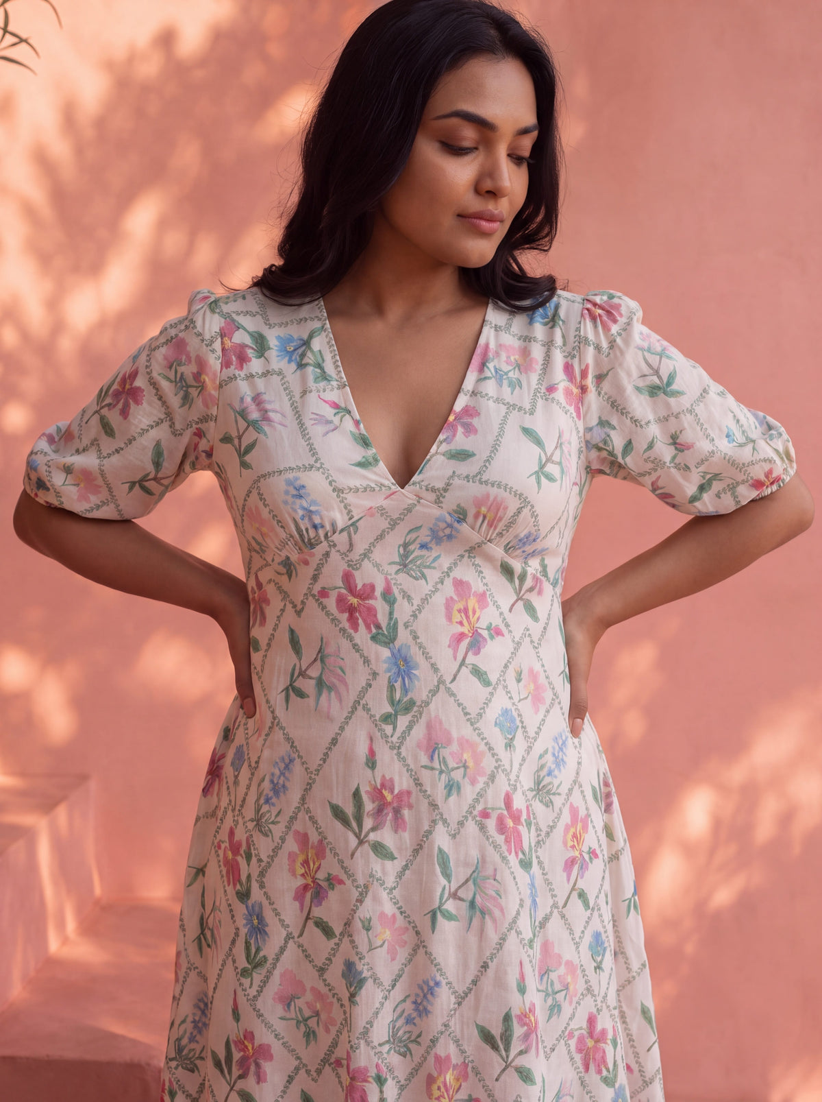 White Floral Maribel Dress
