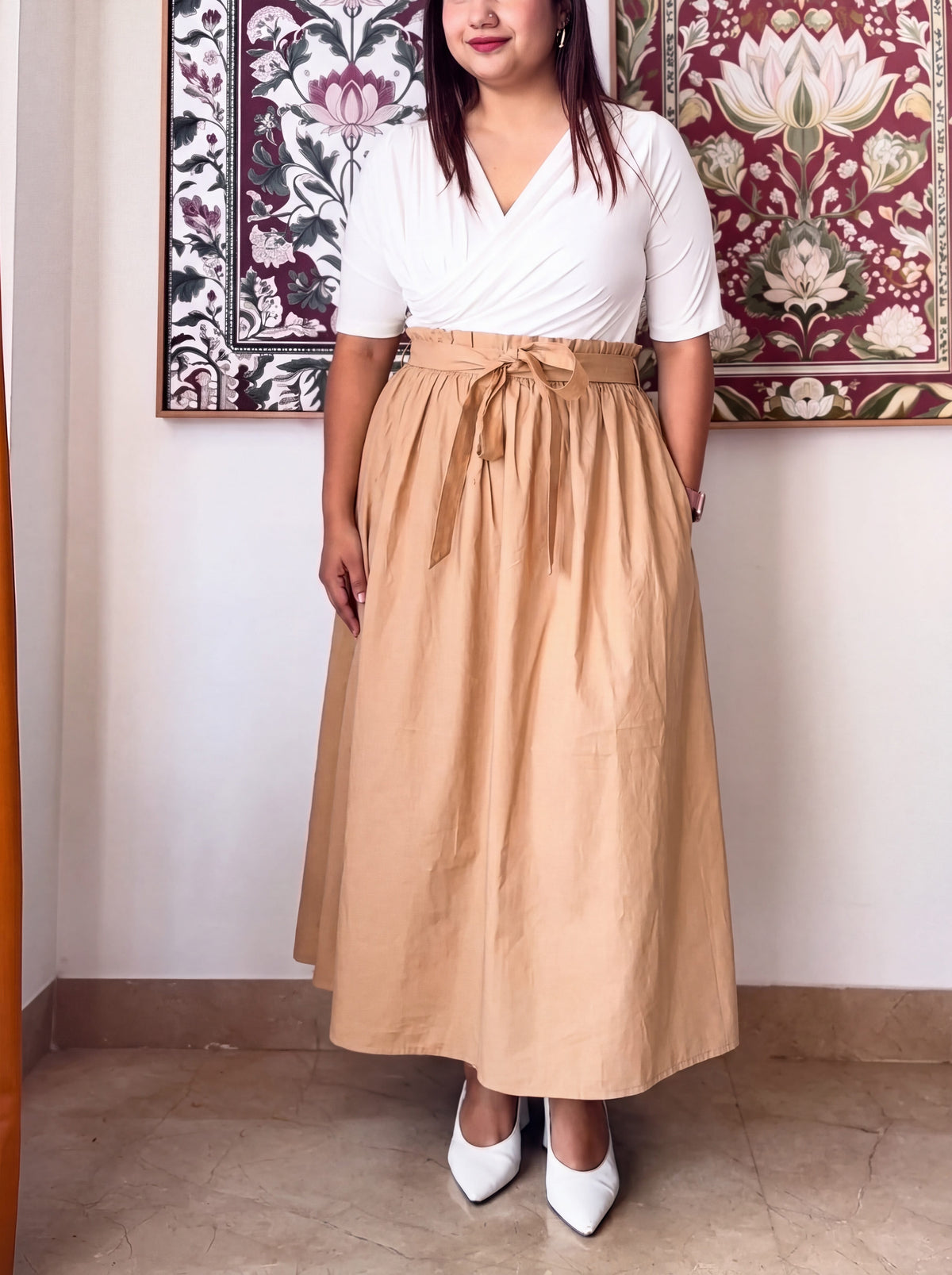 Eden Paper Bag Waist Skirt