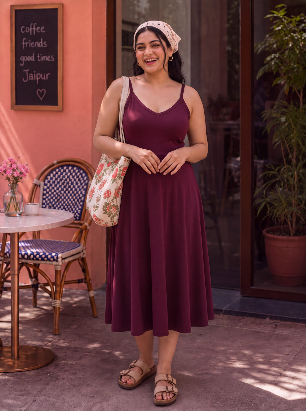 Joy Lycra Midi Dress